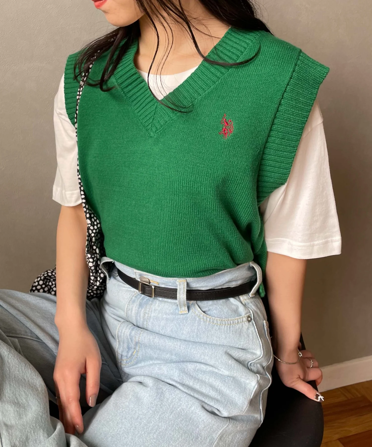 U.S. POLO ASSN.|別注カラーワンポイントベスト - Image 3