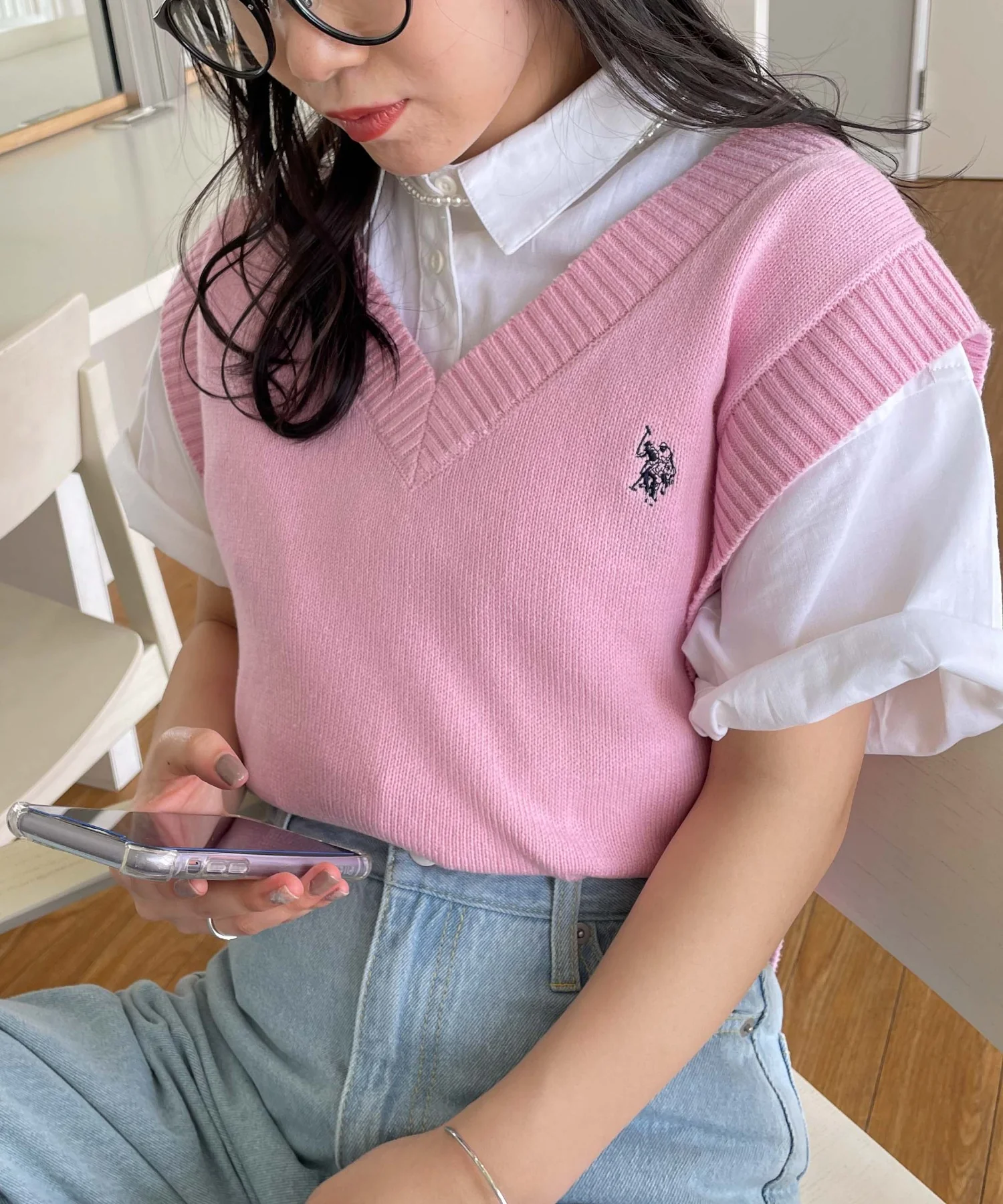 U.S. POLO ASSN.|別注カラーワンポイントベスト - Image 5