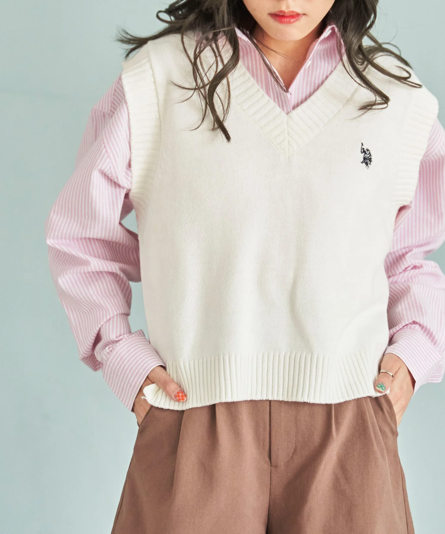 U.S. POLO ASSN.|別注カラーワンポイントベスト - Image 68