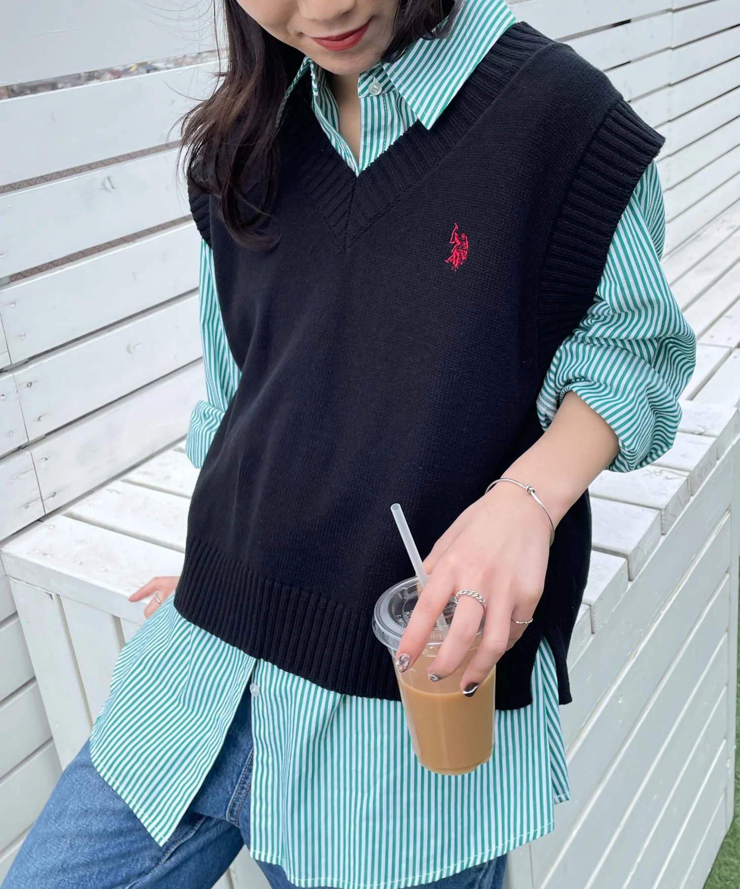 U.S. POLO ASSN.|別注カラーワンポイントベスト - Image 8