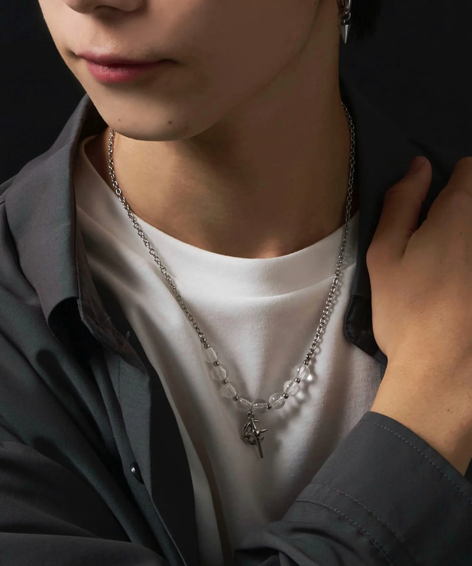 MビーズMIXチェーンモチーフネックレス - Image 10