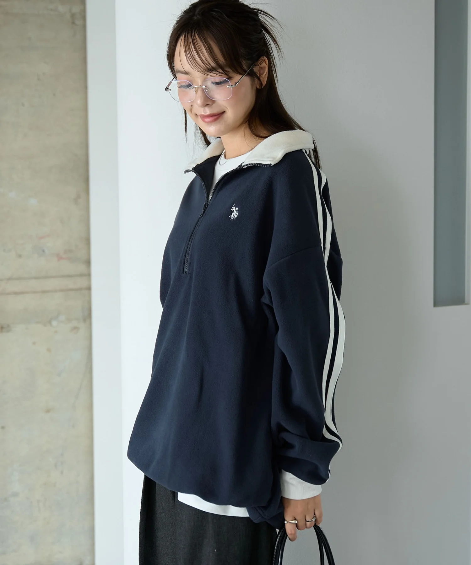 USPOLOフリースハーフジッププルオーバー - Image 10