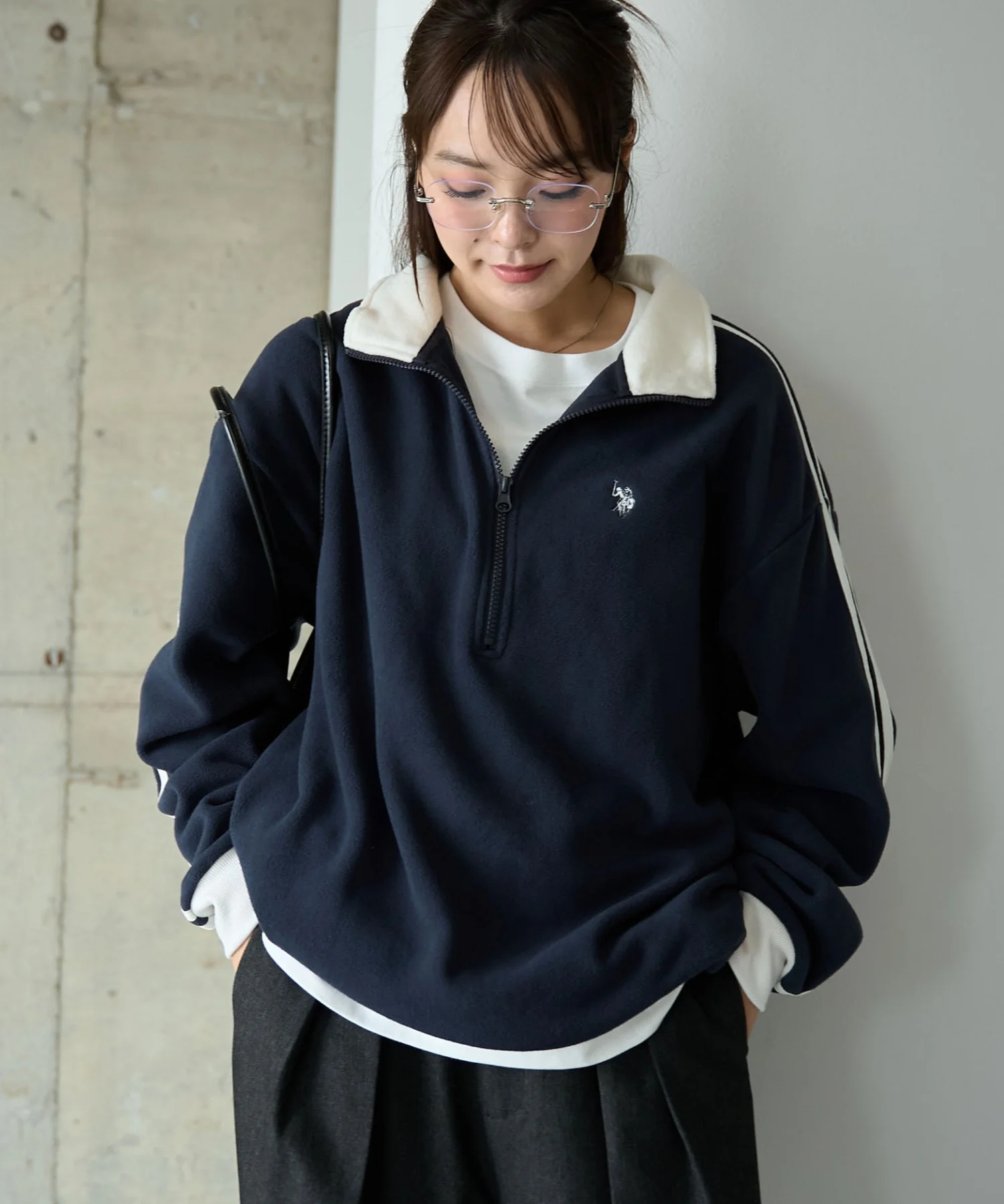USPOLOフリースハーフジッププルオーバー - Image 11