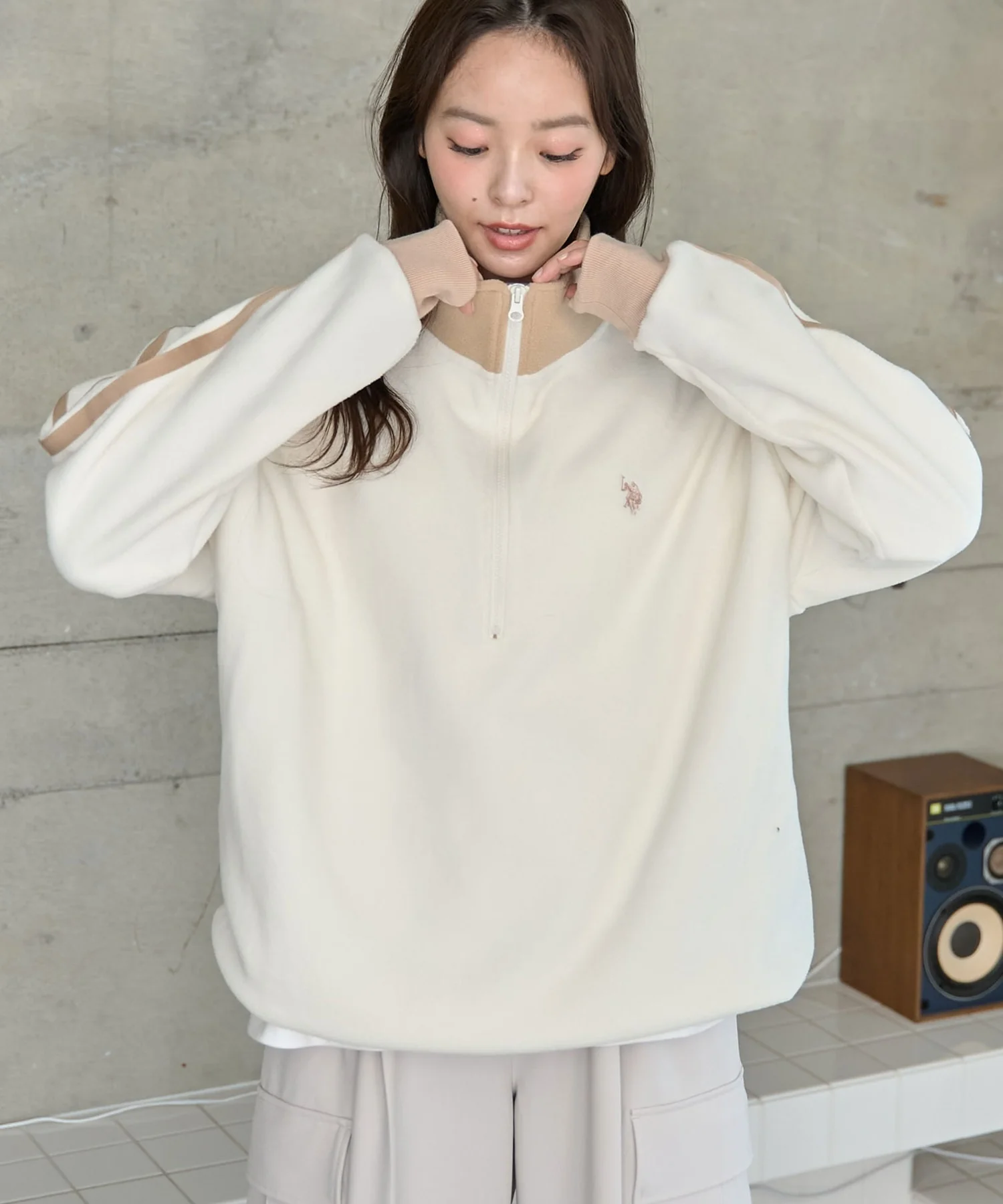 USPOLOフリースハーフジッププルオーバー - Image 17