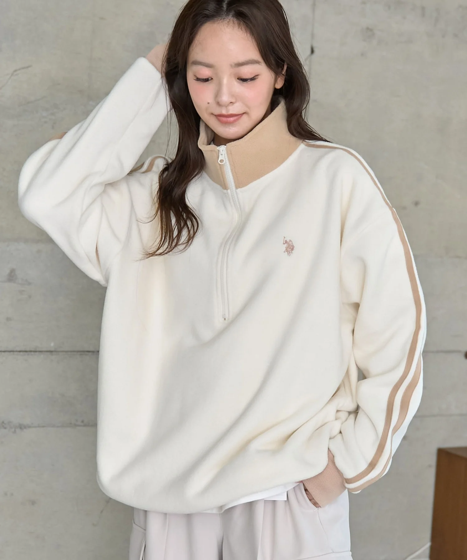 USPOLOフリースハーフジッププルオーバー - Image 18