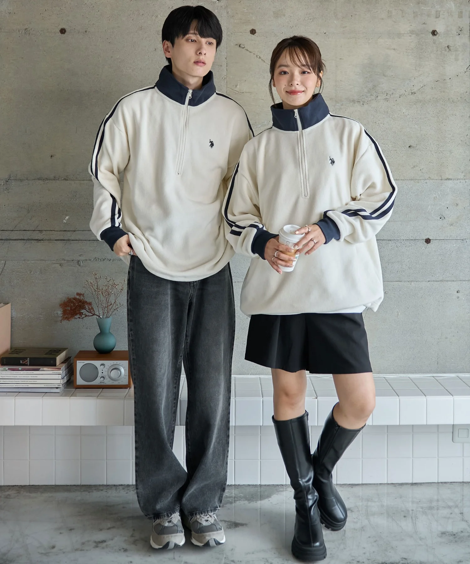 USPOLOフリースハーフジッププルオーバー - Image 24