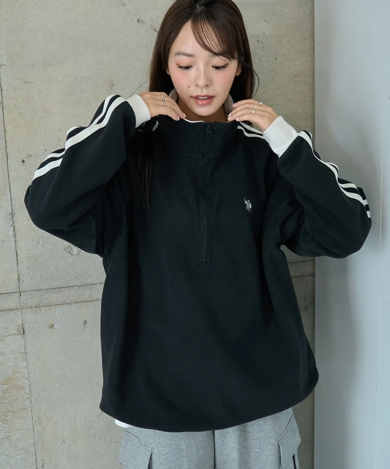 USPOLOフリースハーフジッププルオーバー - Image 37