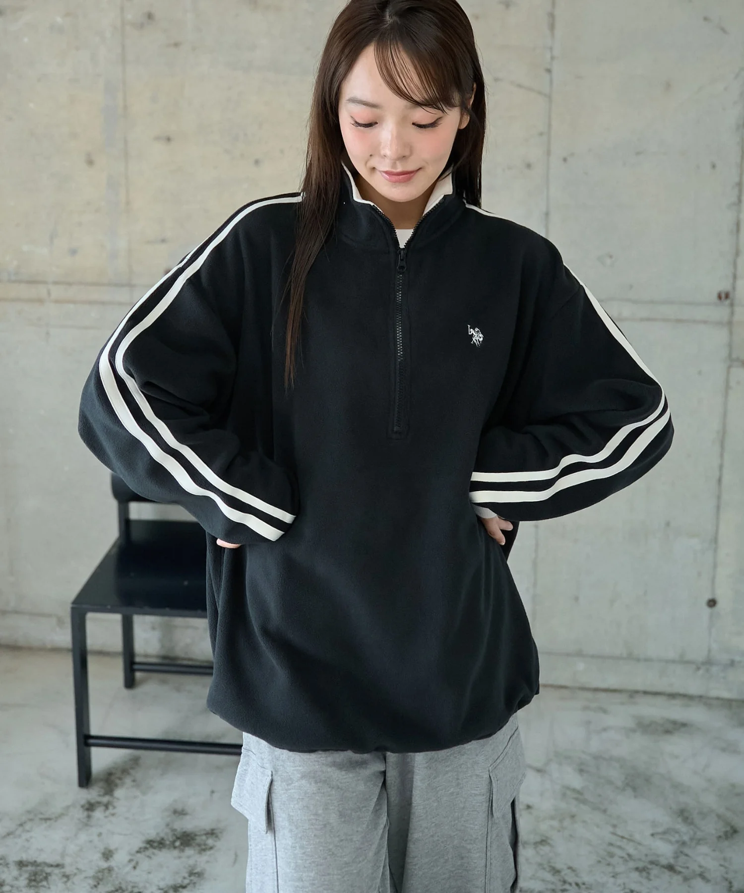 USPOLOフリースハーフジッププルオーバー - Image 38