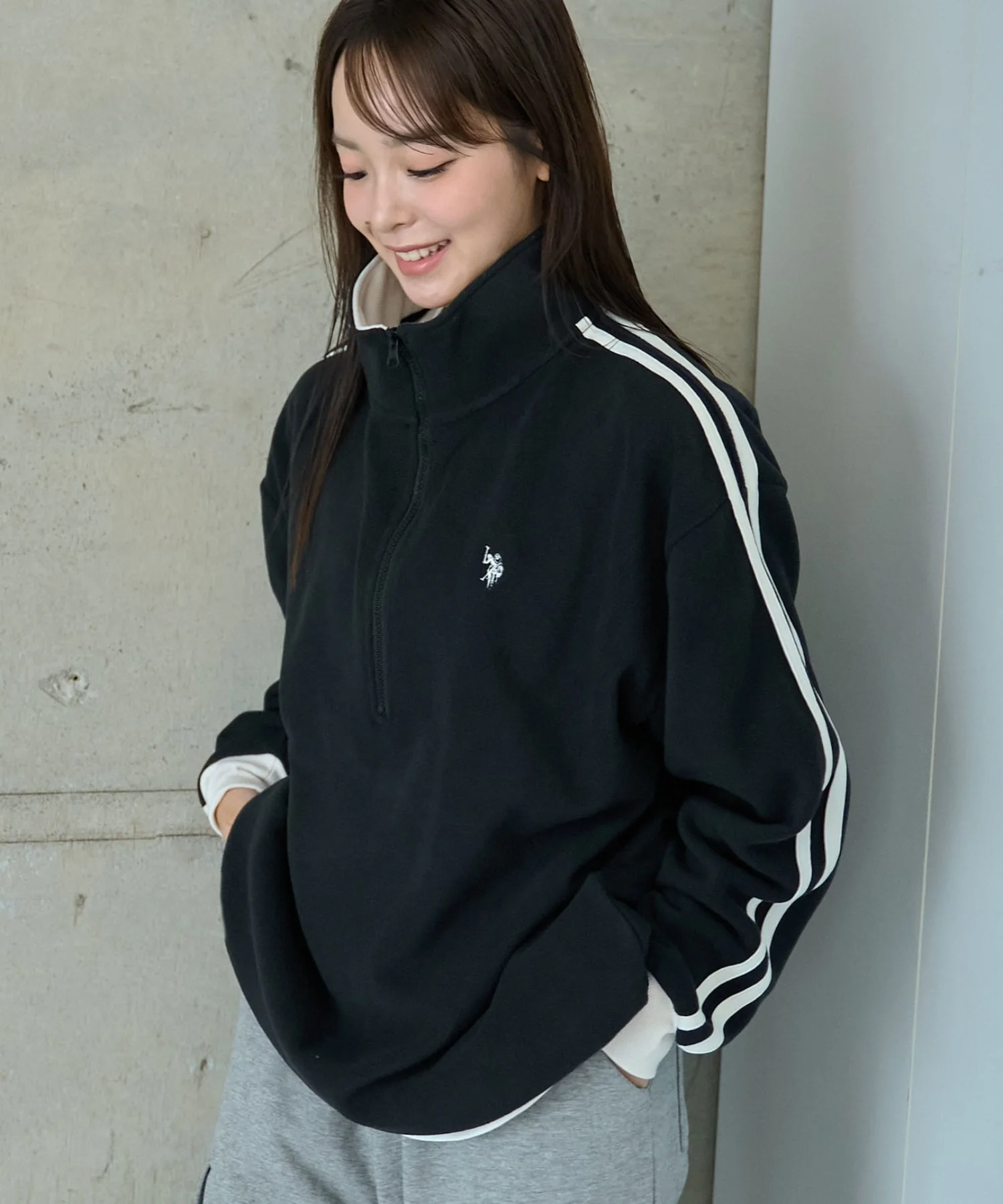 USPOLOフリースハーフジッププルオーバー - Image 40