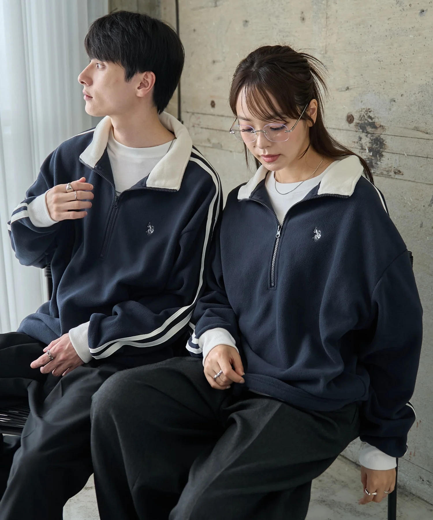 USPOLOフリースハーフジッププルオーバー - Image 6