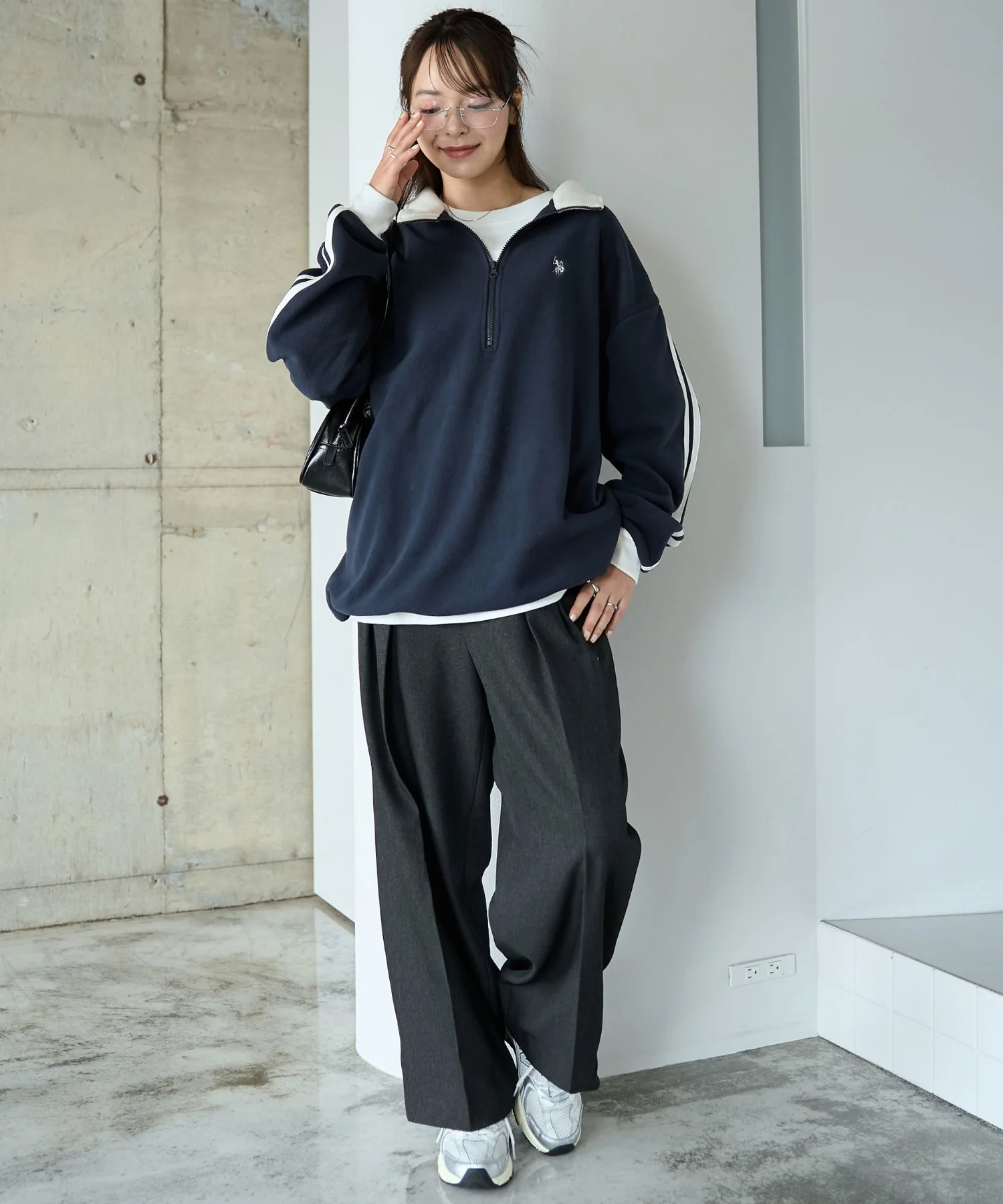 USPOLOフリースハーフジッププルオーバー - Image 8