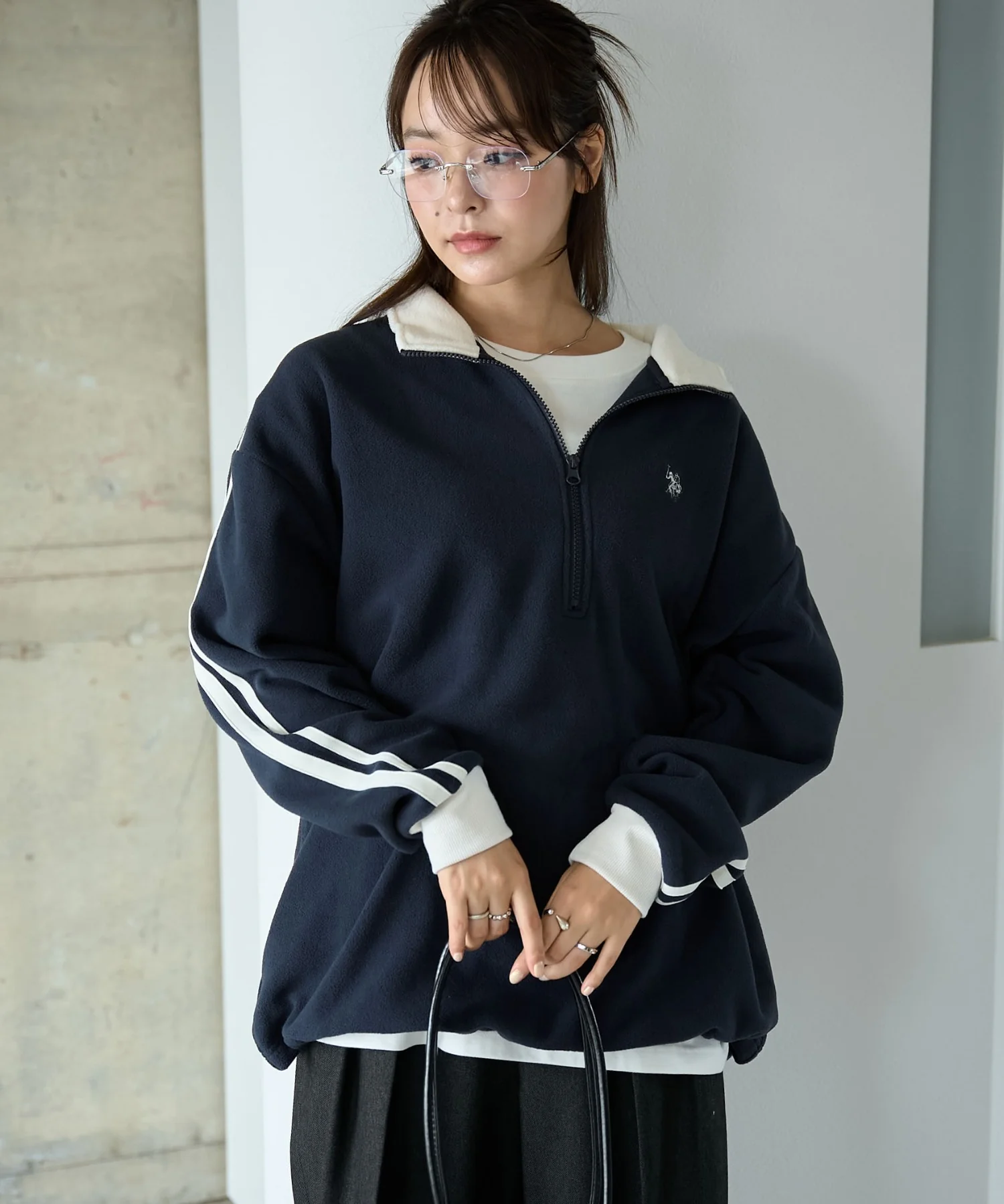USPOLOフリースハーフジッププルオーバー - Image 9