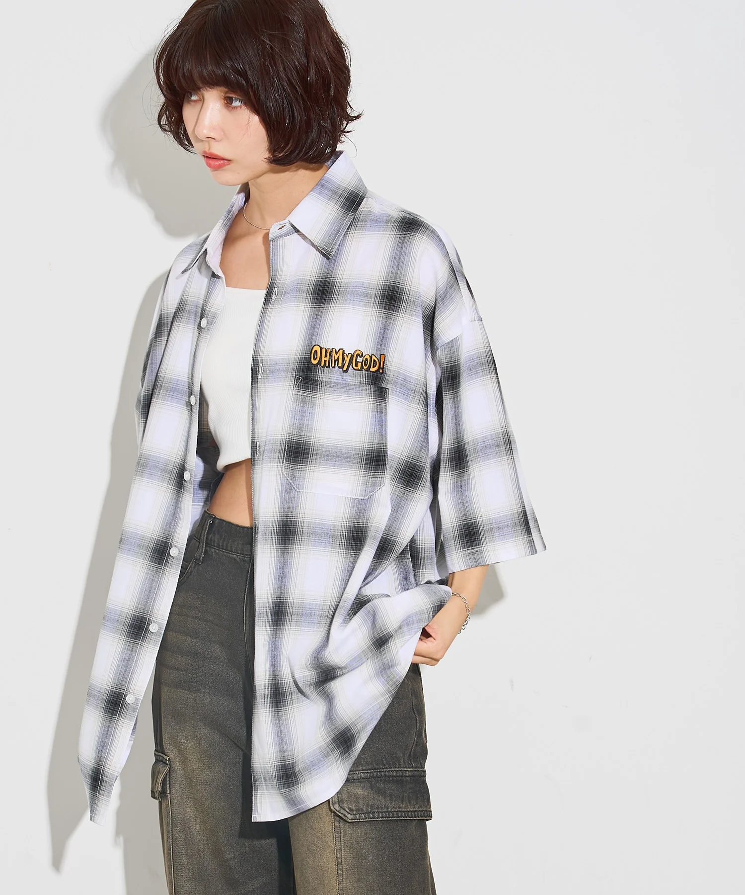 別注NEW JACKオンブレチェックシャツ(S) - Image 15