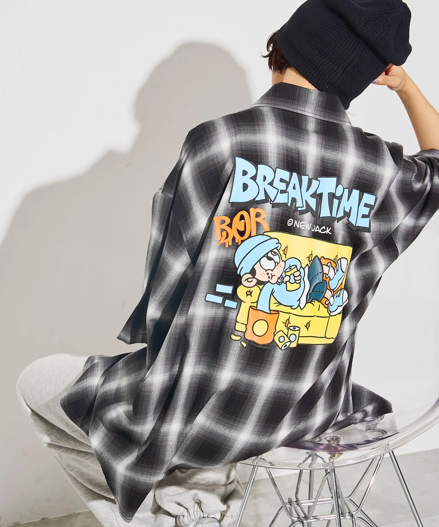 別注NEW JACKオンブレチェックシャツ(S) - Image 4