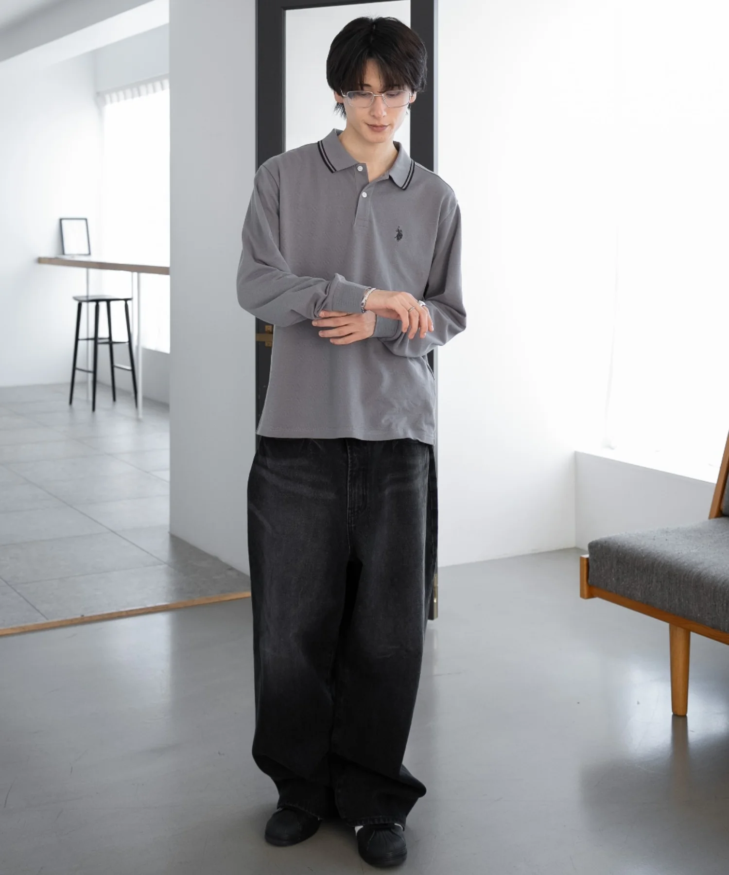 別注USPOLOラインポロシャツ（LS） - Image 73