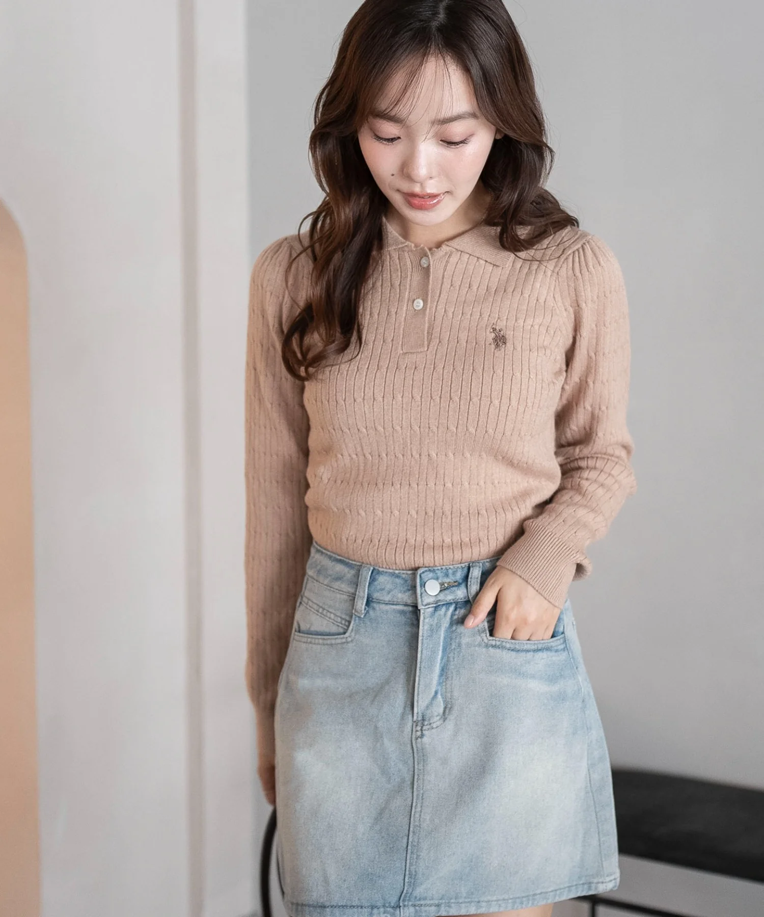 別注USPOLOケーブルニットポロ - Image 18