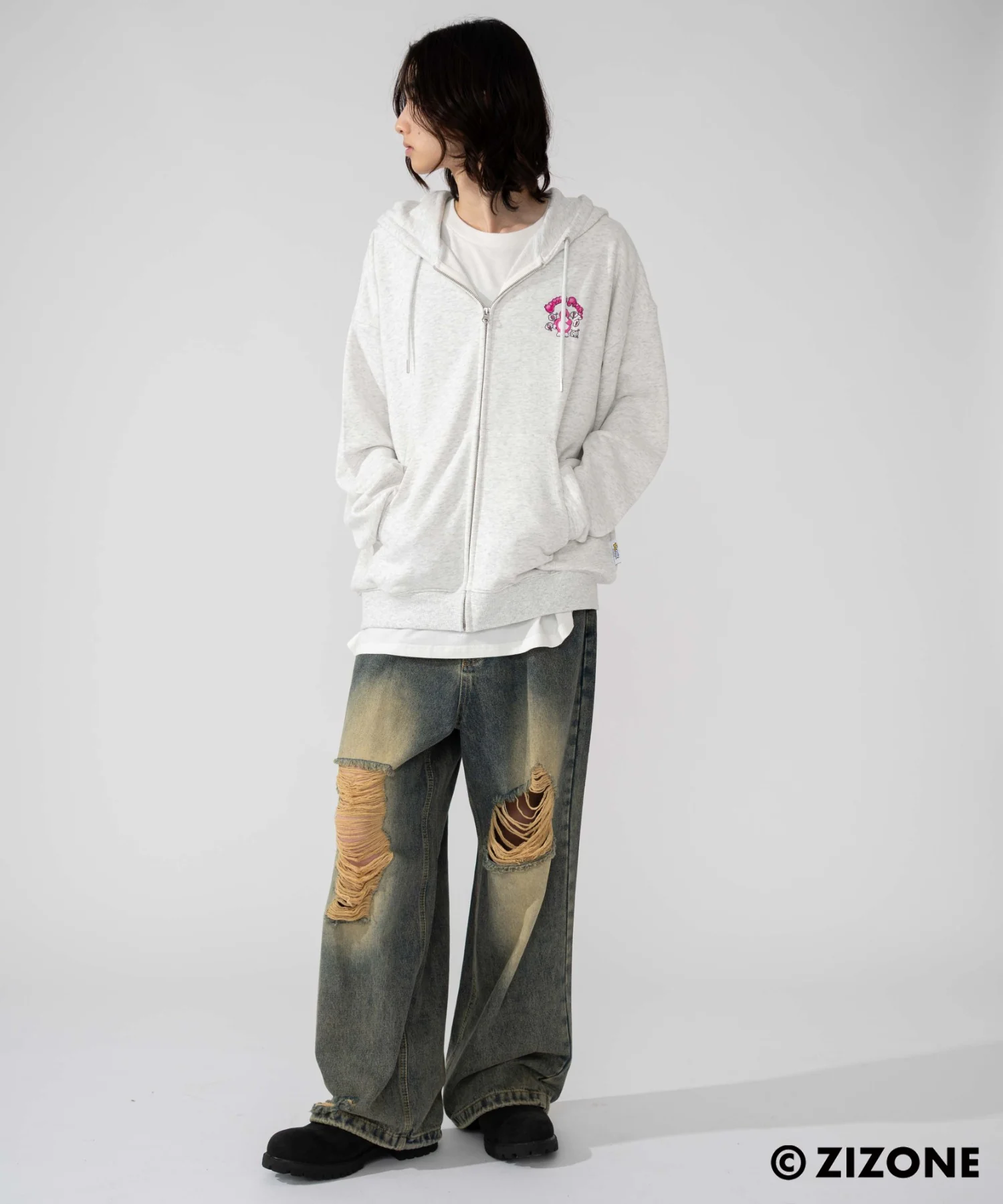 別注ZIZONEグラフィックZIPパーカー - Image 5