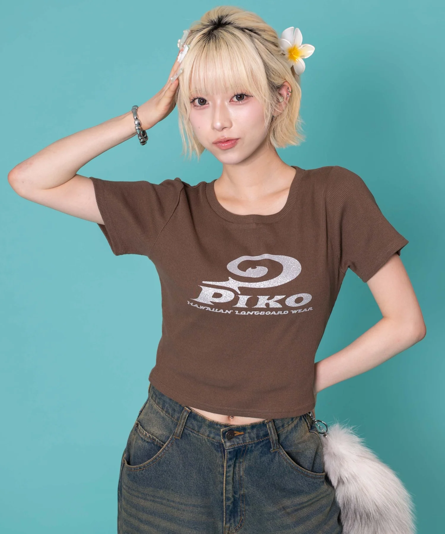 別注PIKOラメ リブT - Image 8