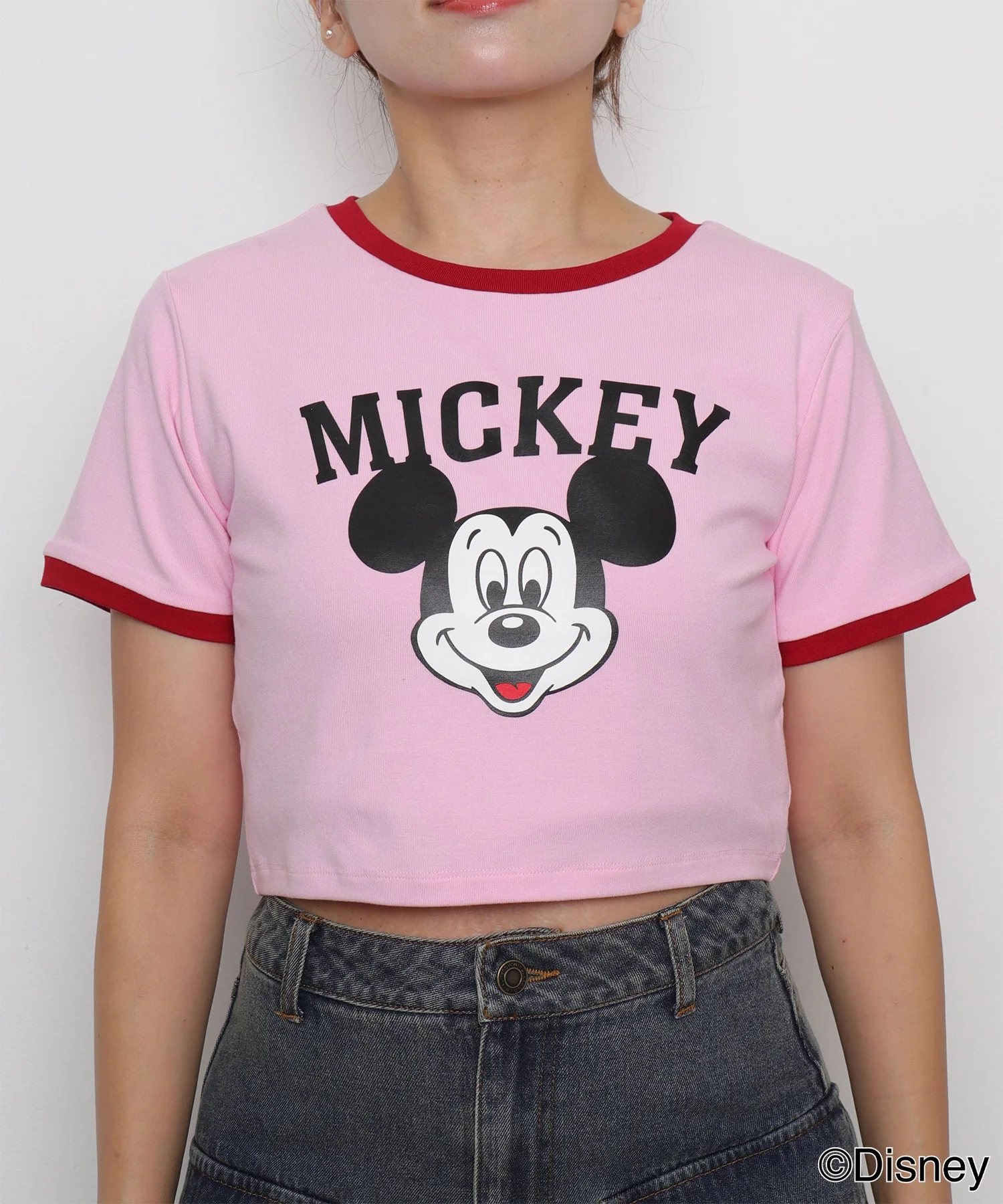 MICKEY　MOUSE／リンガーTシャツ - Image 3