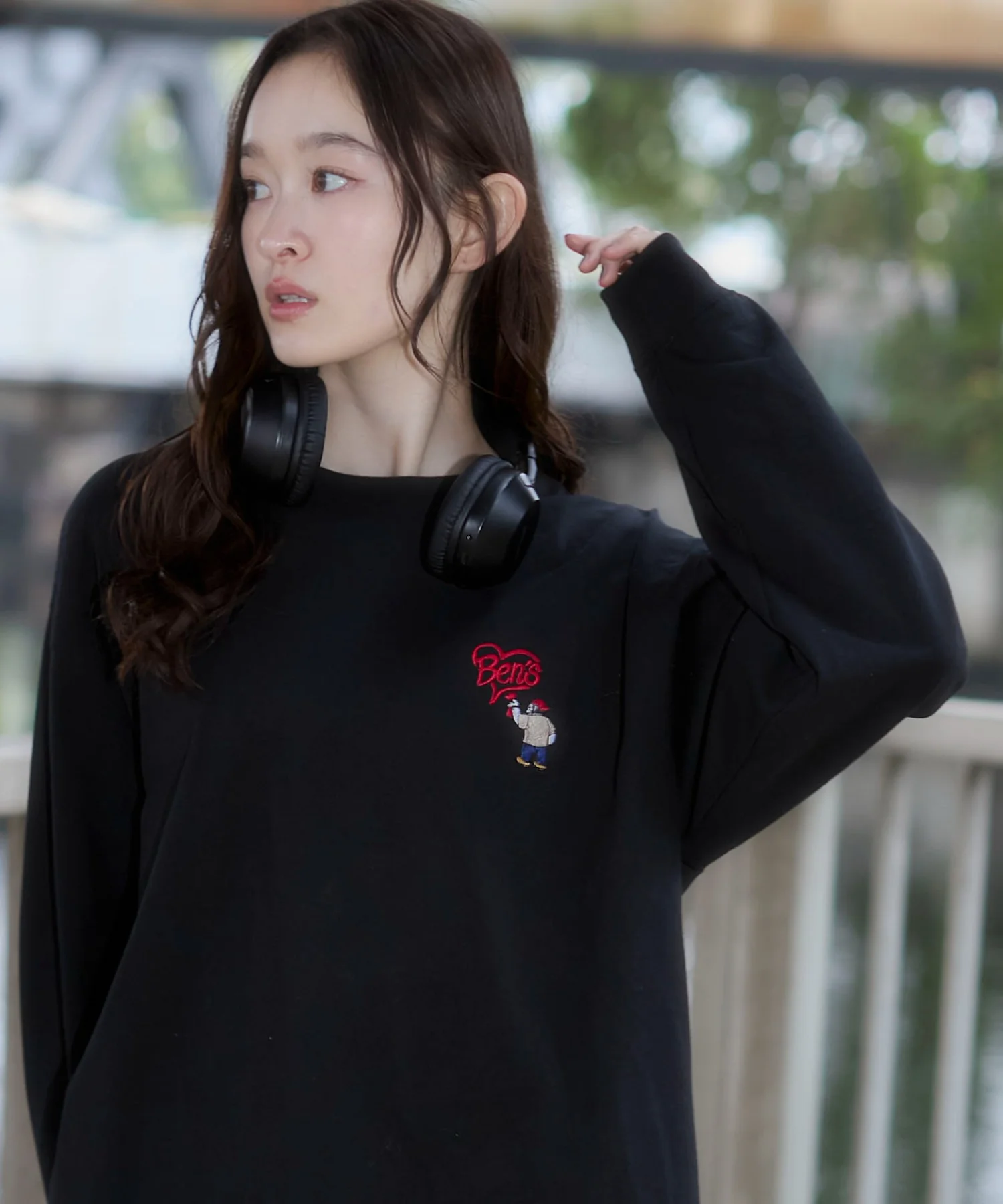 別注BENDAVISハートワンポイント刺繍T（LS） - Image 3