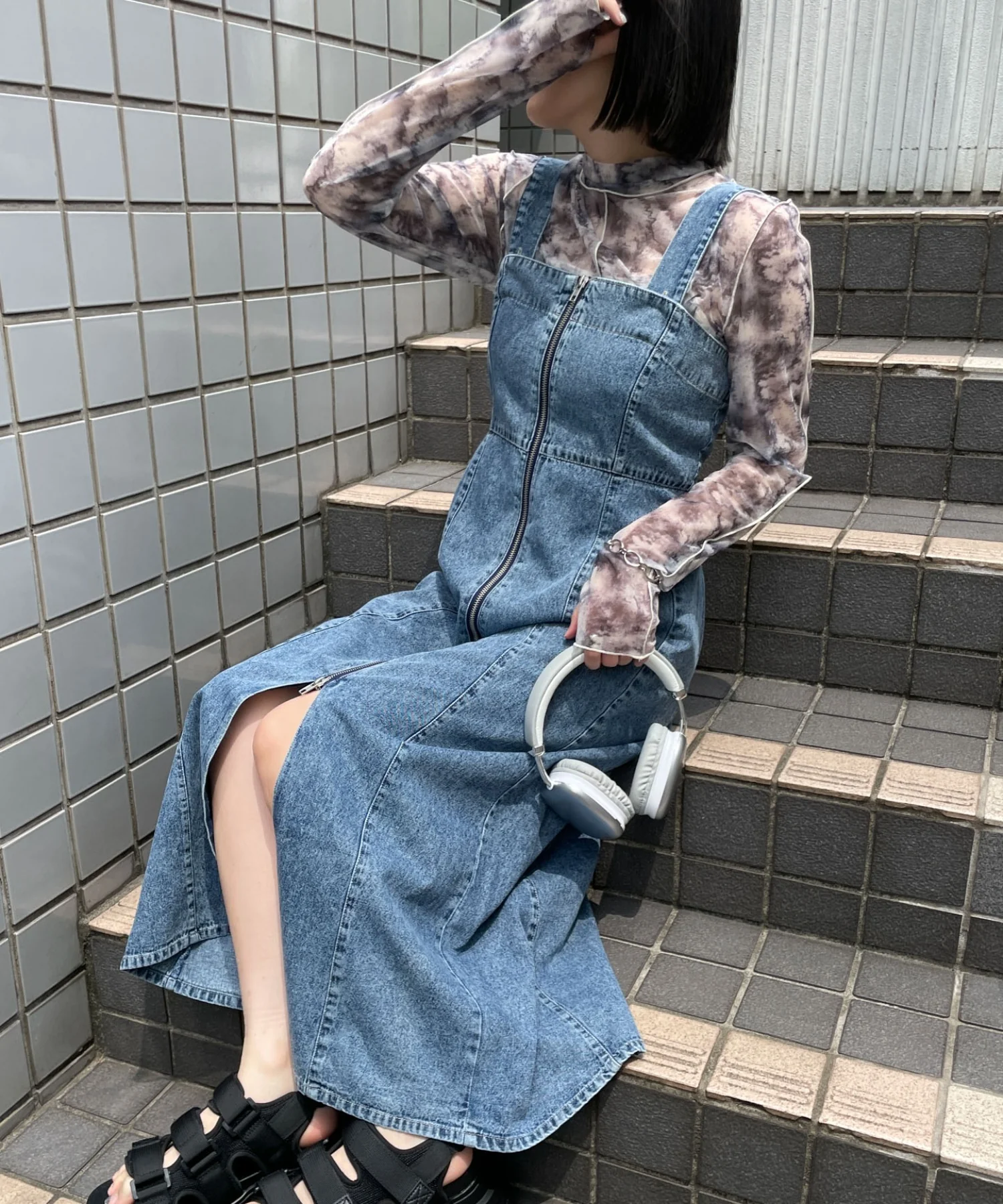 デニムWジップジャンスカ - Image 2