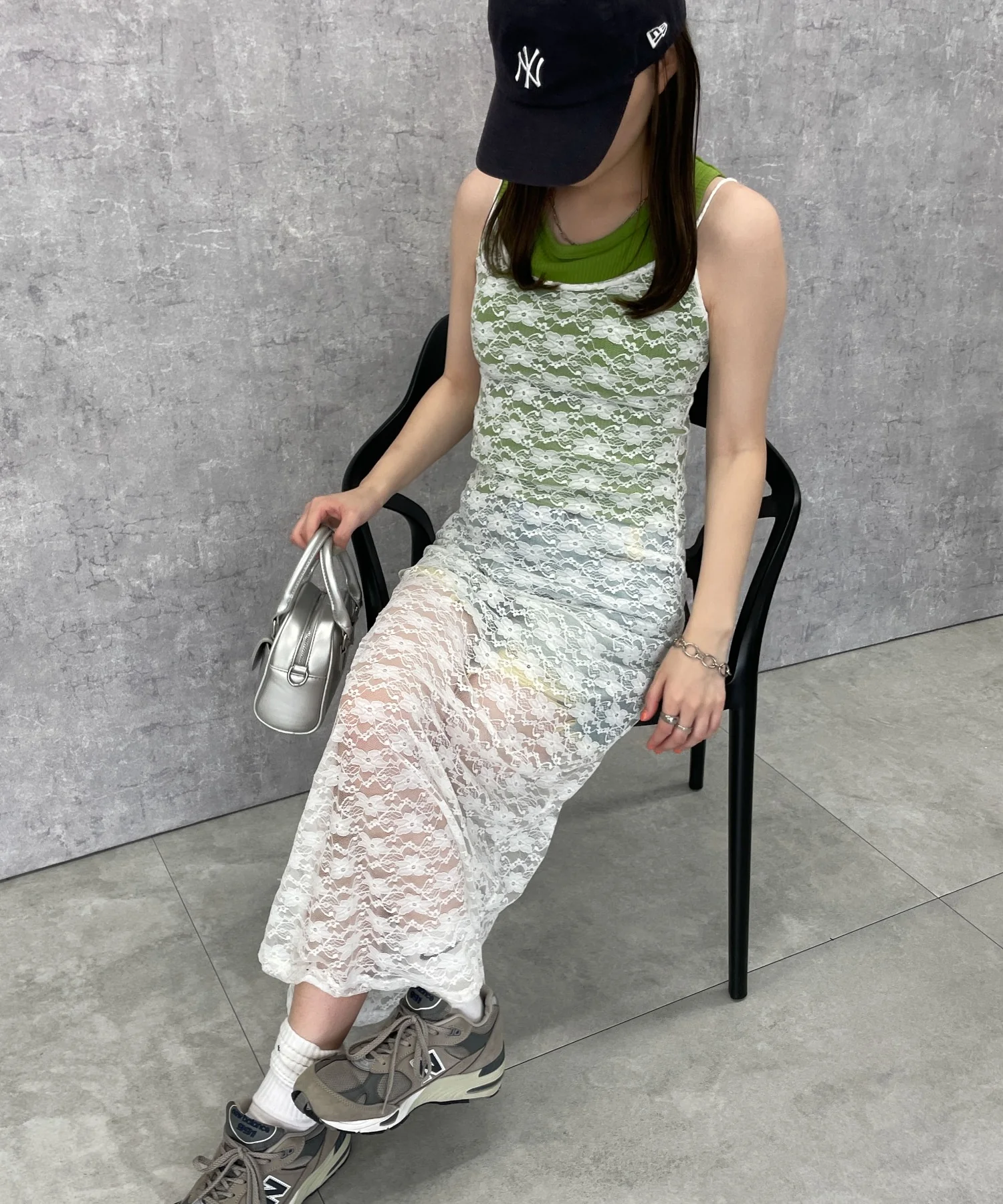 バックリボンレースキャミワンピース - Image 2