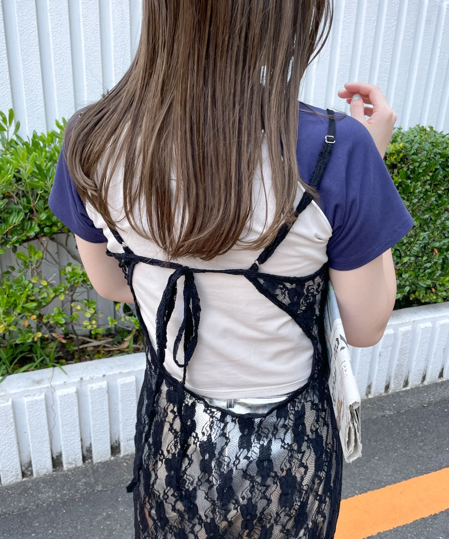 バックリボンレースキャミワンピース - Image 9