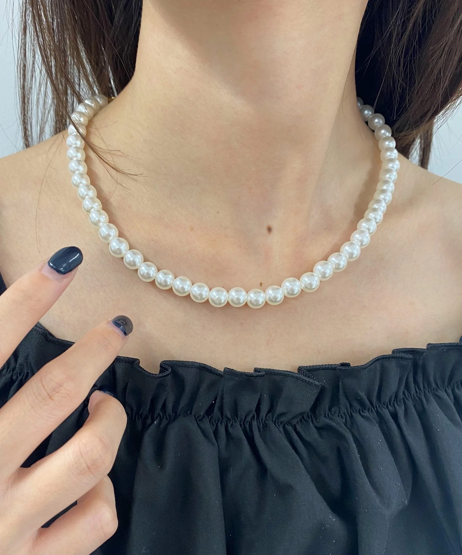Lベーシックパールネックレス