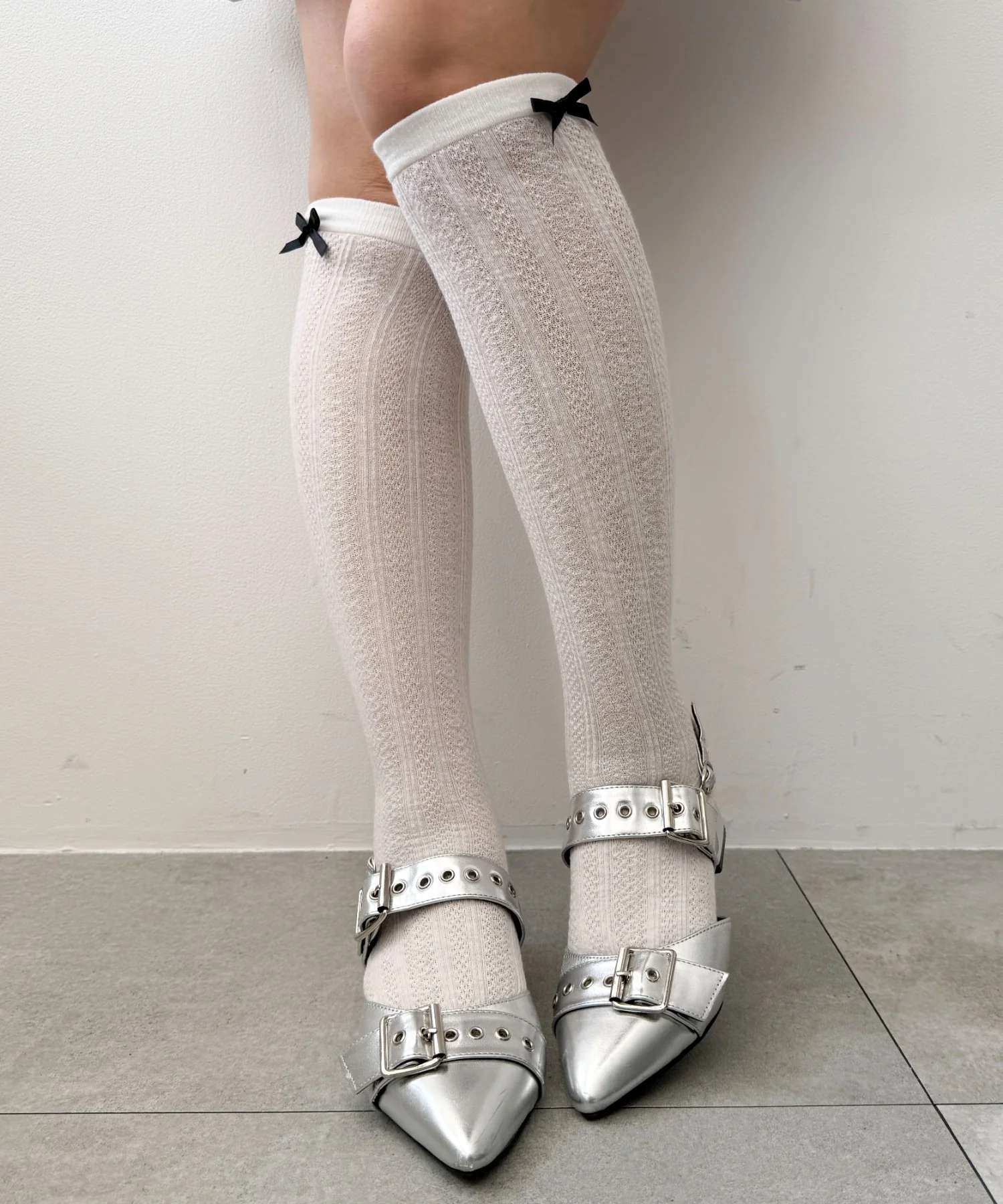 リボンスカシアミハイソックス(23-25cm) - Image 3