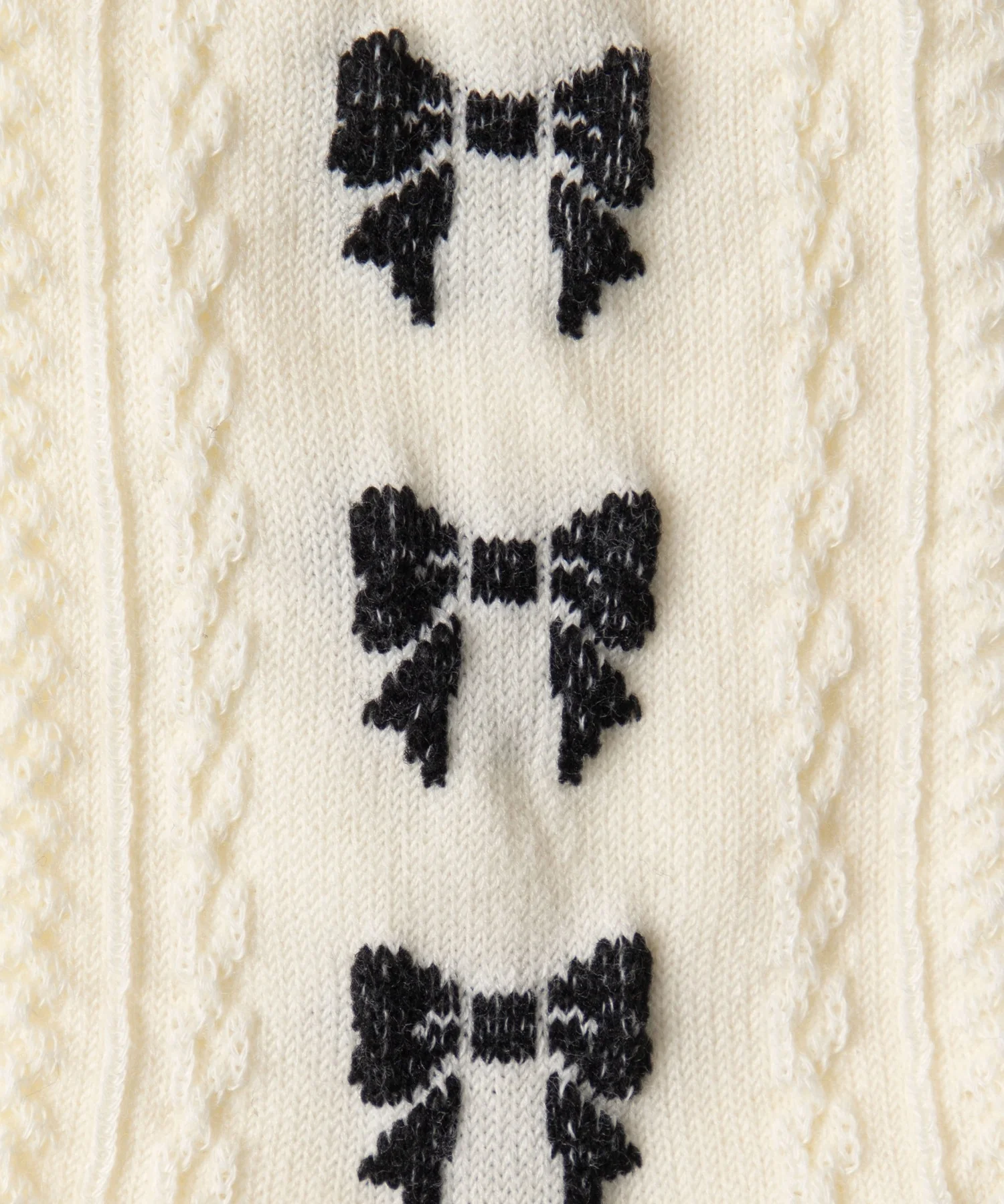 フリルリボンパターンクルーソックス(23-25cm) - Image 7