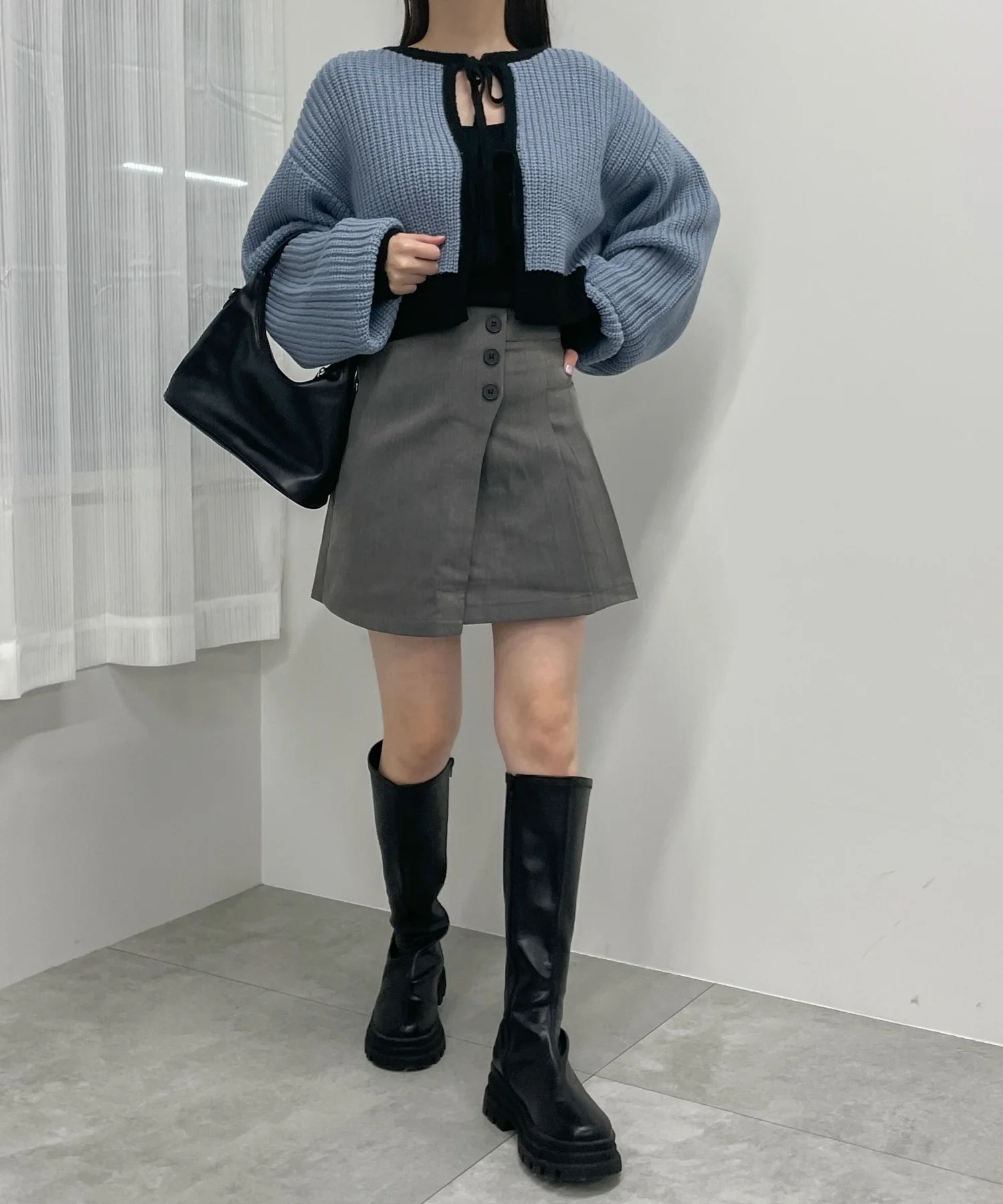 ボタンラッププリーツスカパン - Image 3