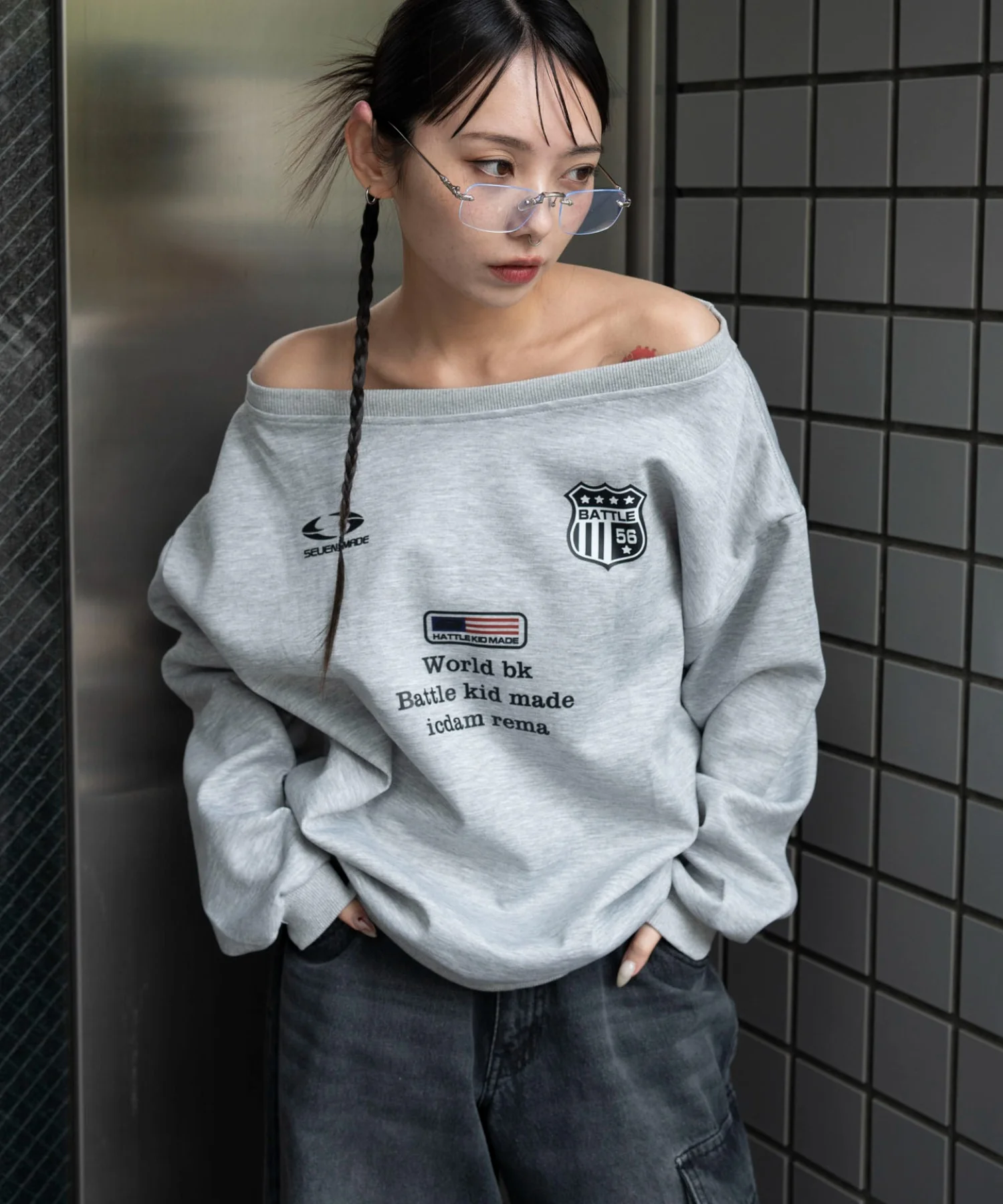 オフショルスポーツスウェット - Image 6