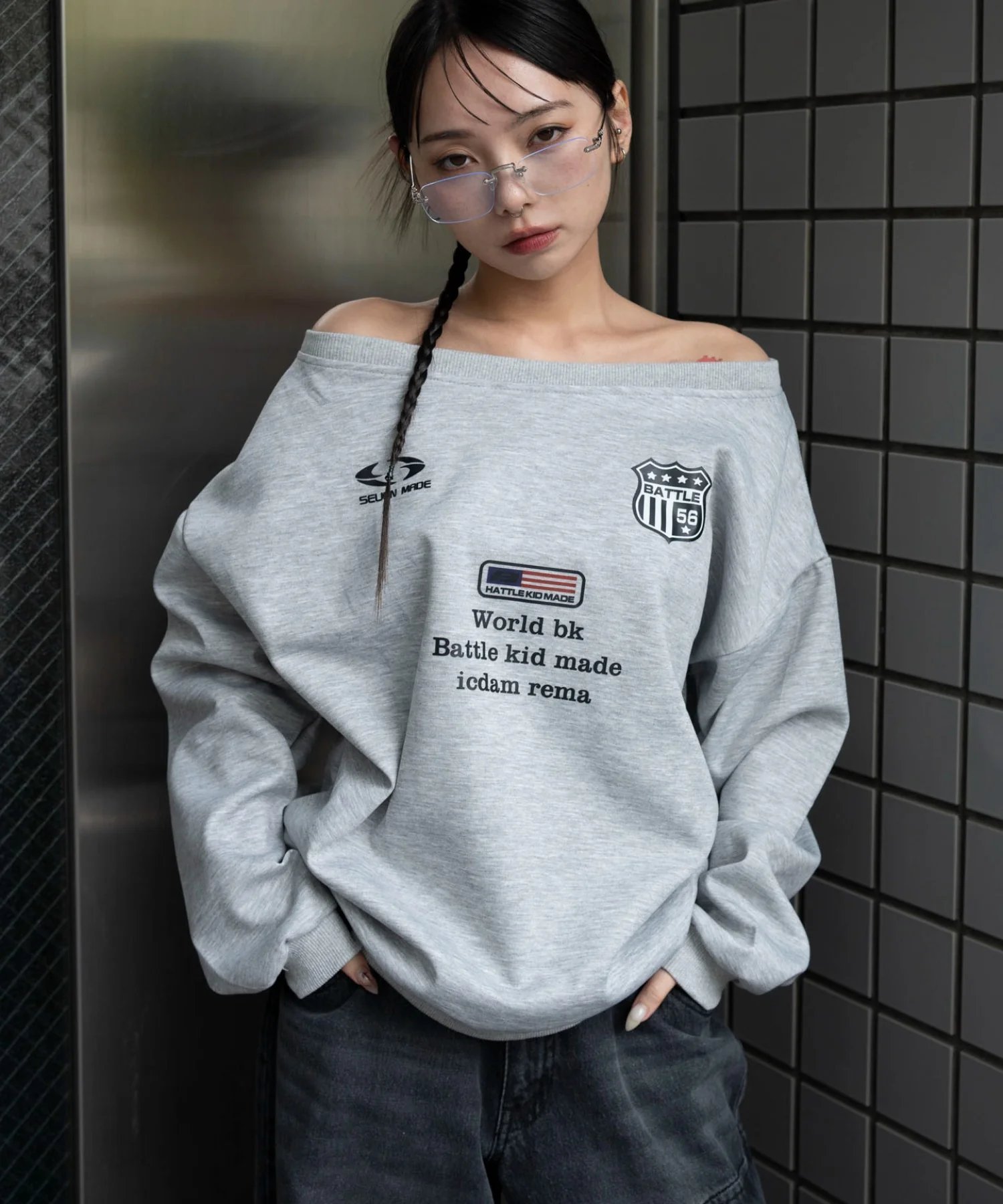オフショルスポーツスウェット - Image 7