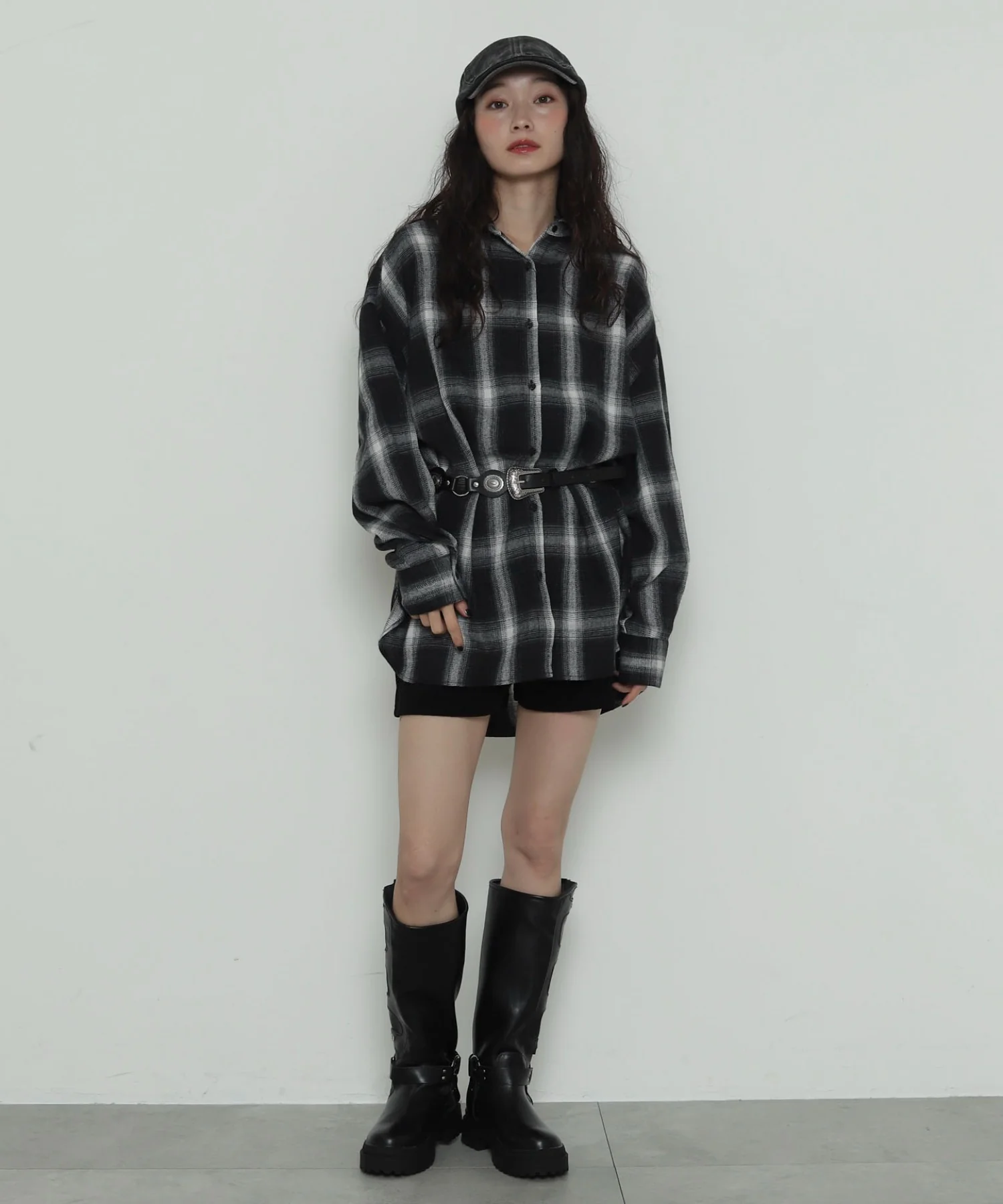 2WAYチェックBIGネルシャツ - Image 2