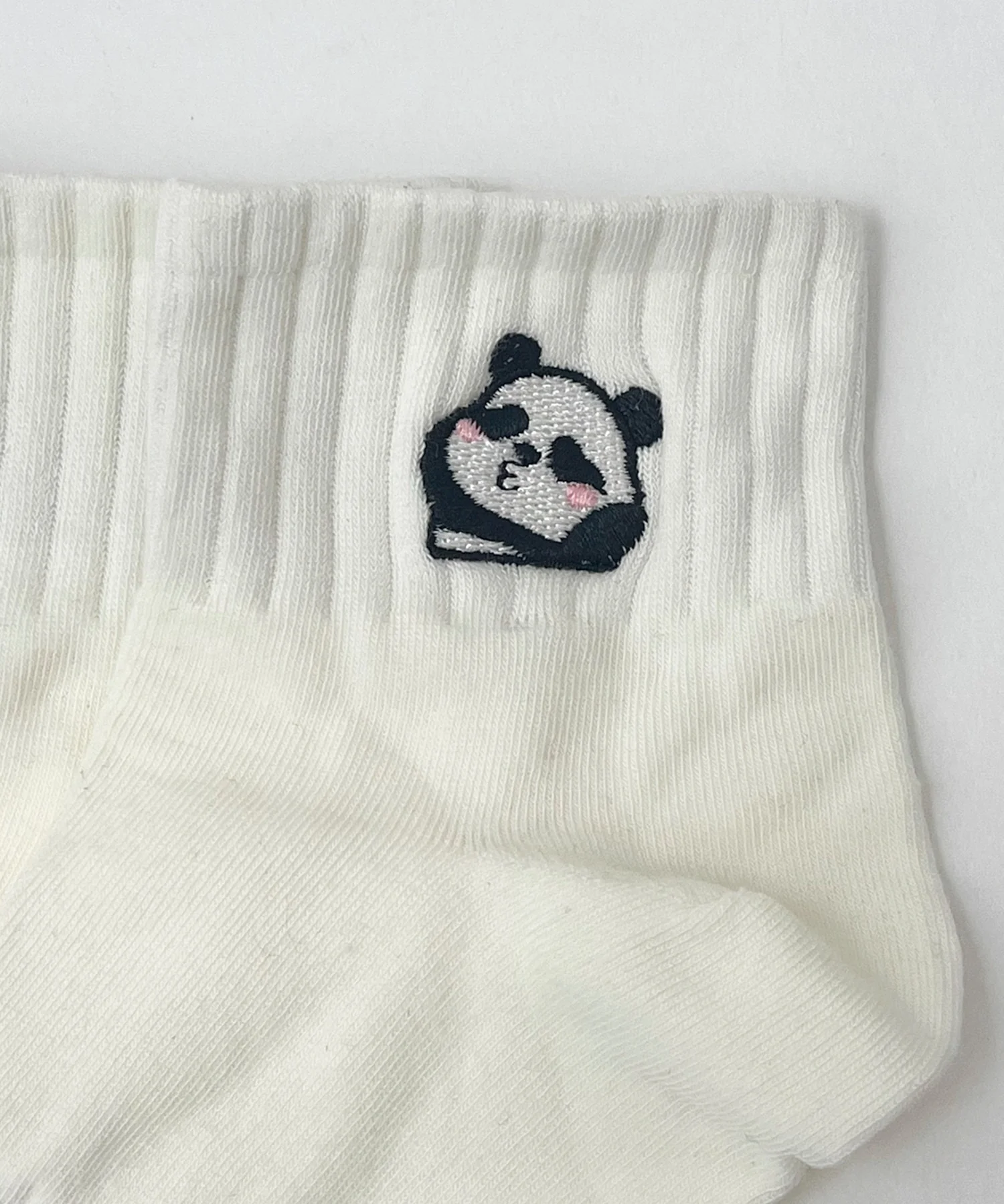 パンダ刺繍アンクルソックス(23-25cm) - Image 5