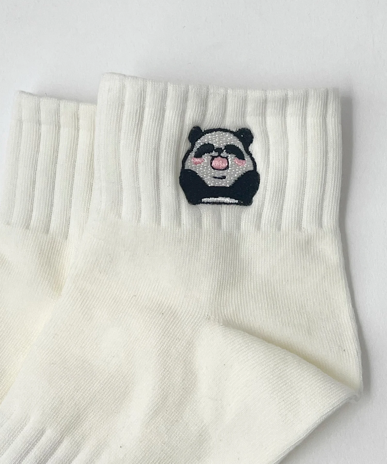 パンダ刺繍アンクルソックス(23-25cm) - Image 6