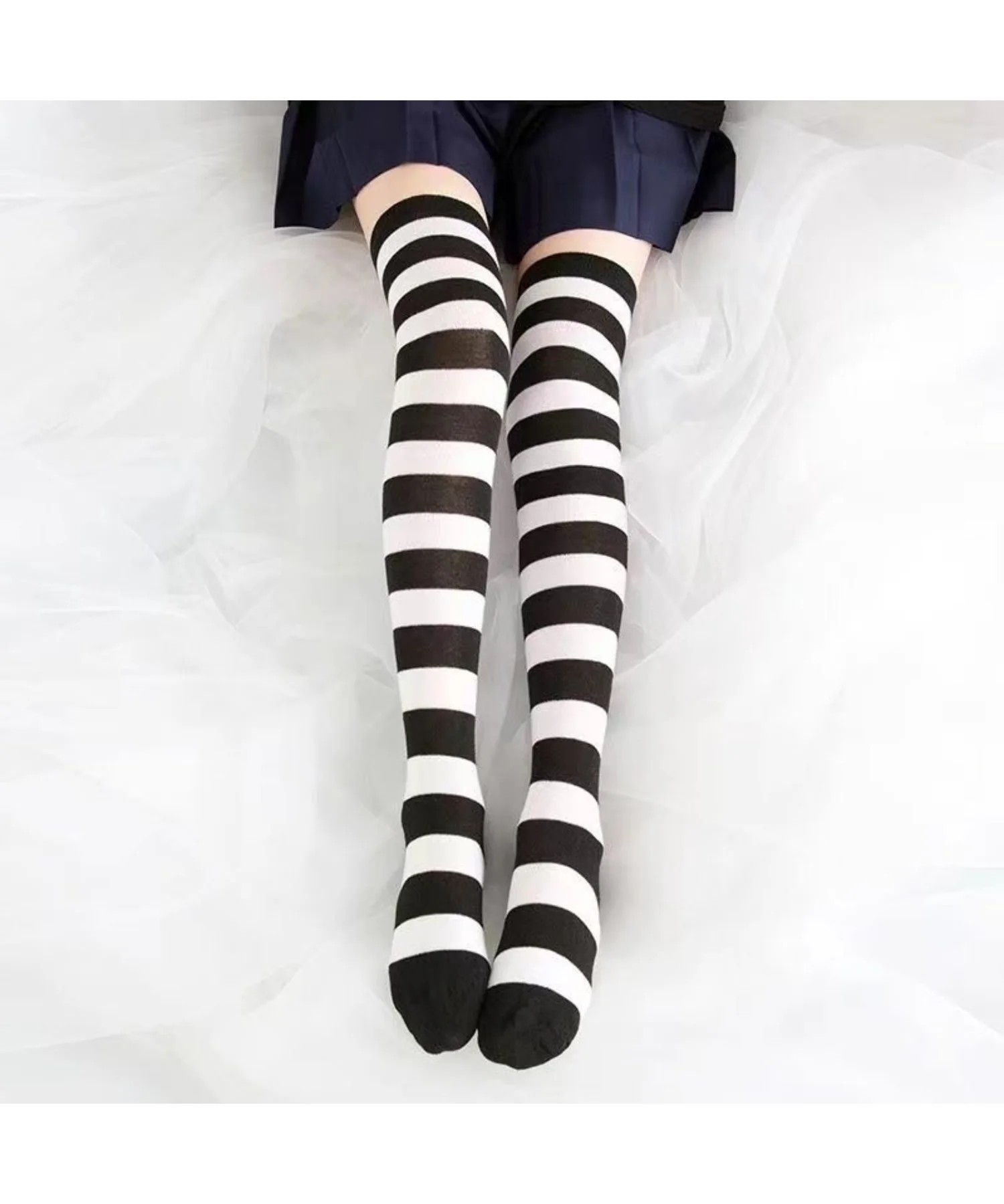 ボーダーニーハイソックス(23-25cm) - Image 3