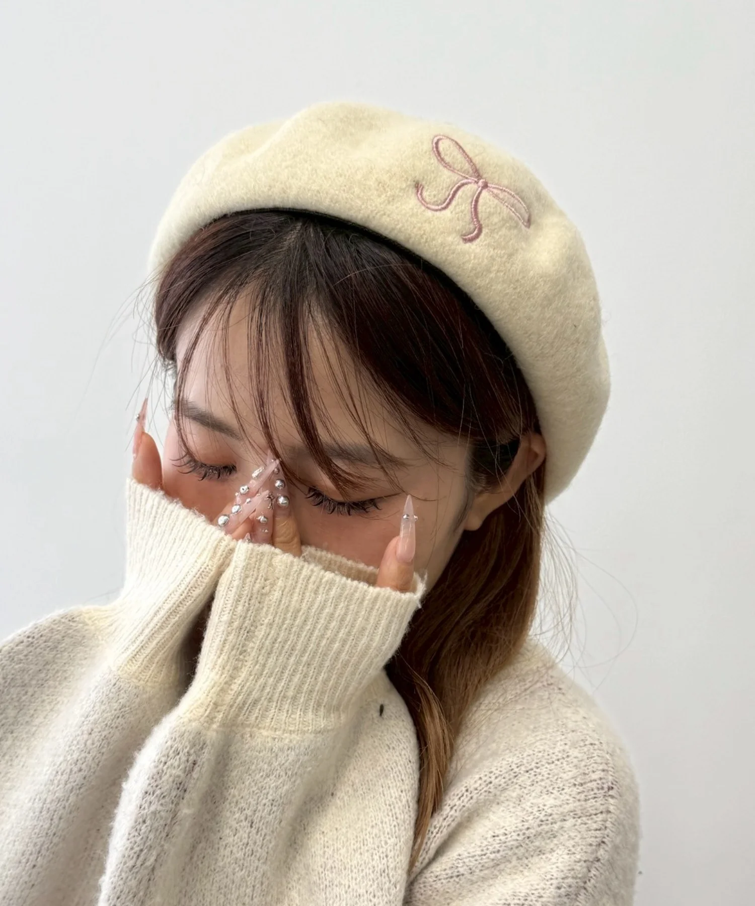 リボン刺繍ベレー - Image 4
