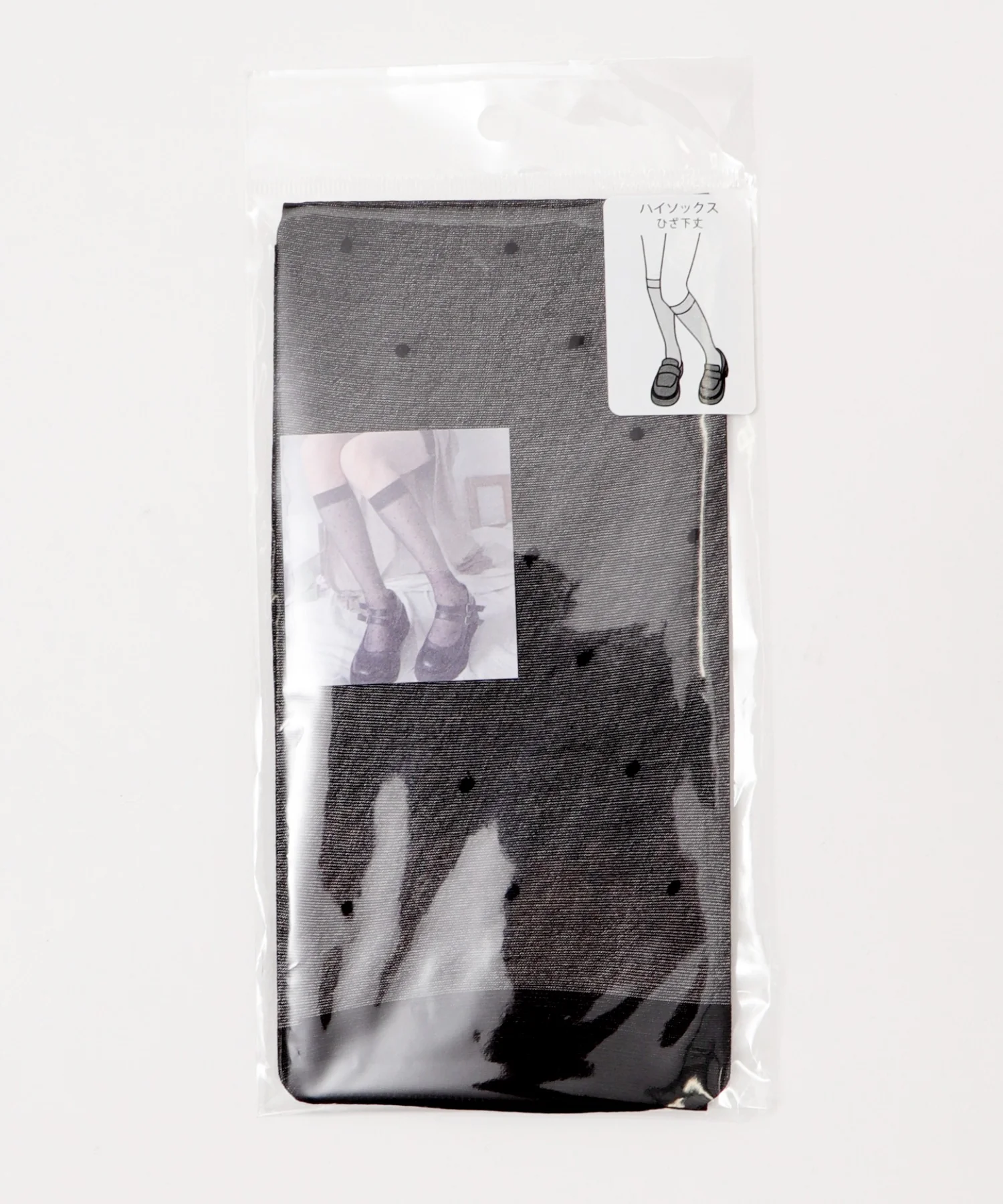 ドット柄シアーハイソックス(23-25cm) - Image 3