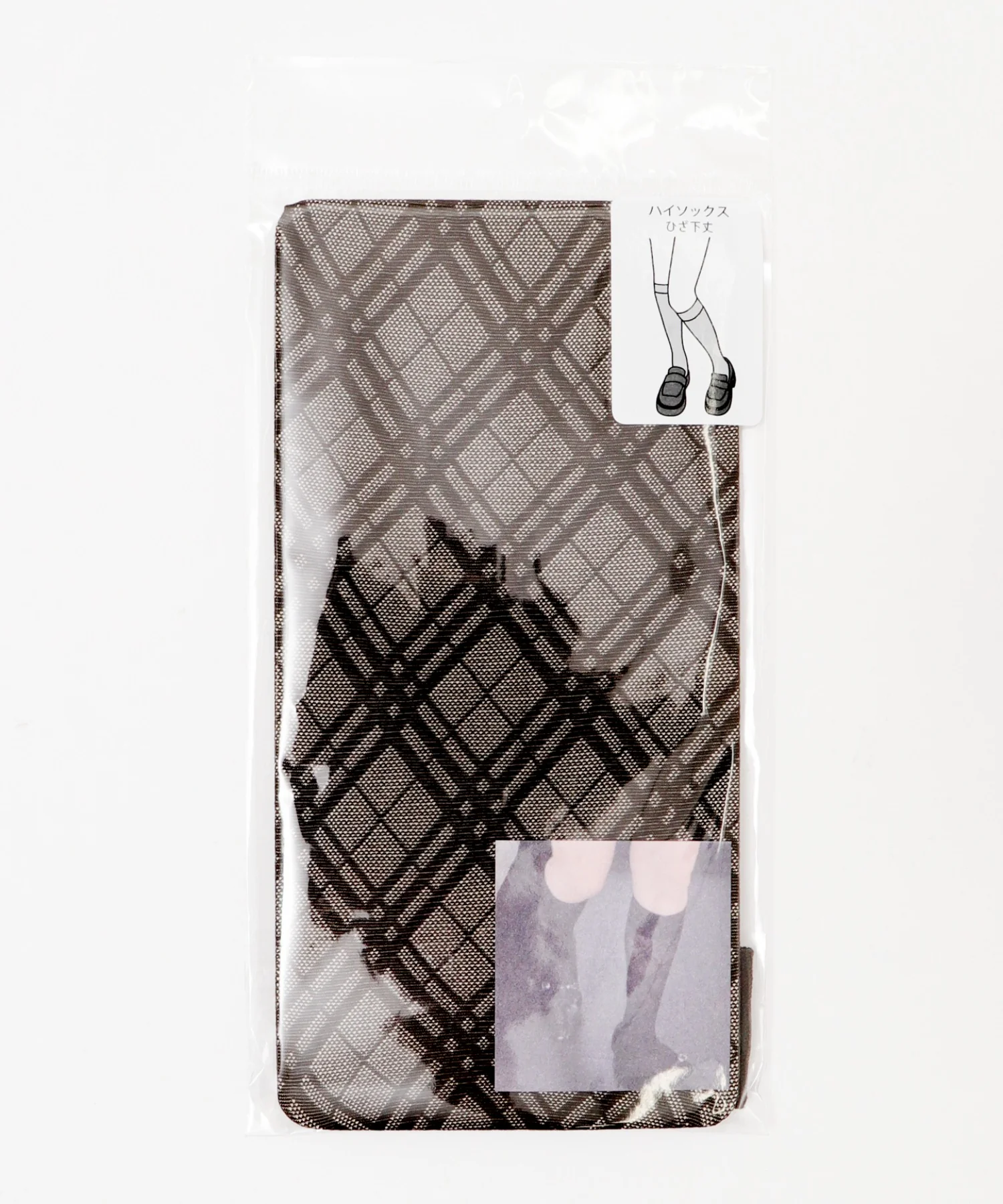 チェック柄シアーハイソックス(23-25cm) - Image 8