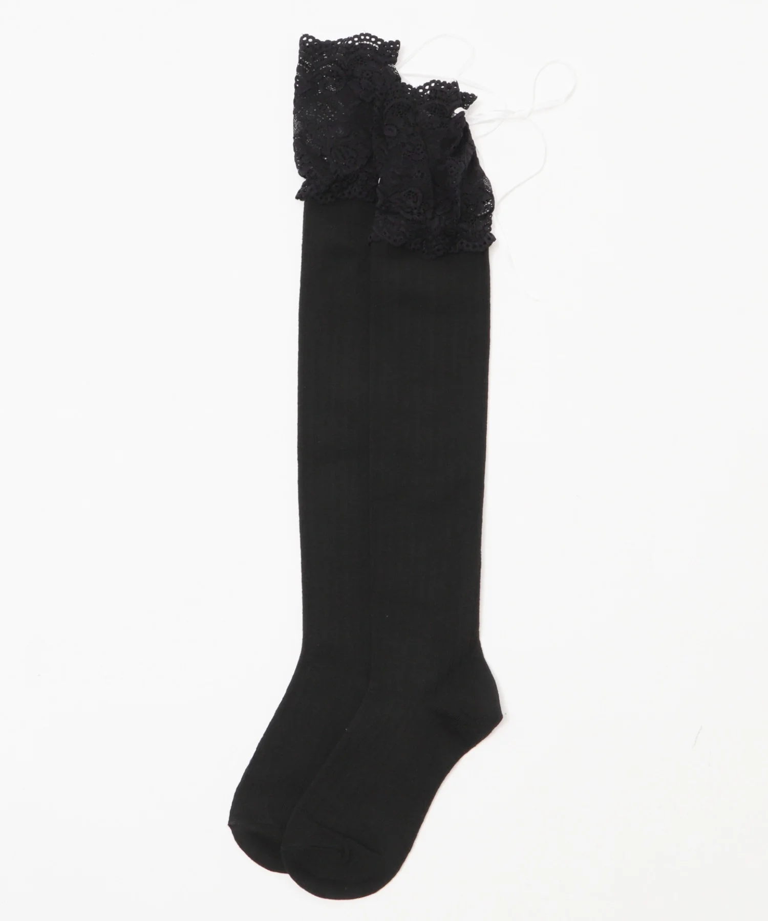 リボンレース切替ニーハイソックス(23-25cm) - Image 6