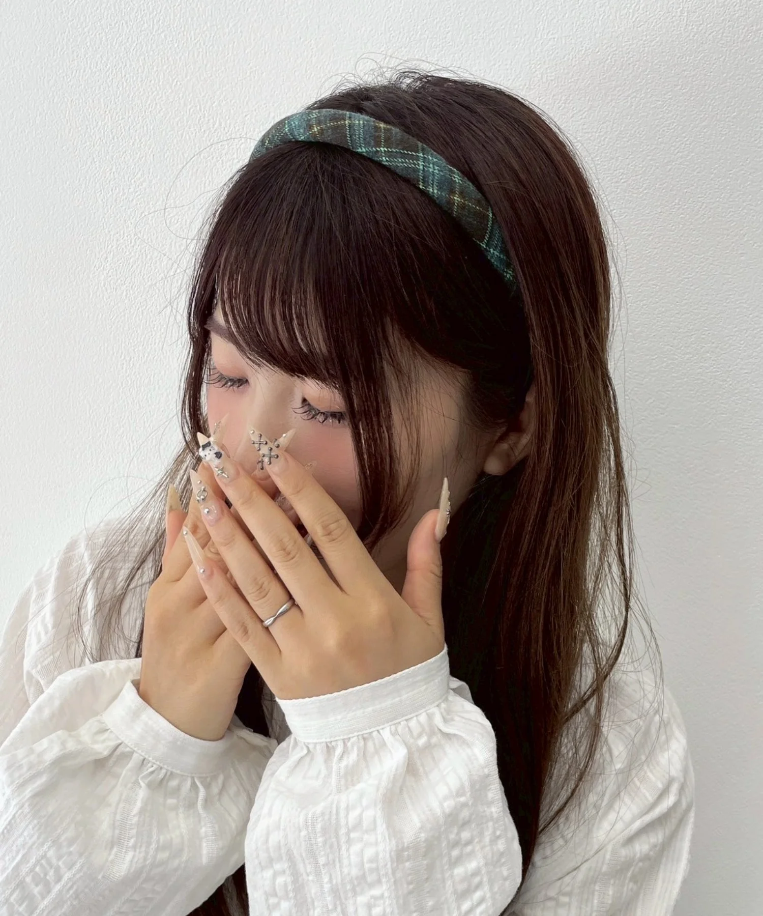 Lチェックナローカチューシャ - Image 4