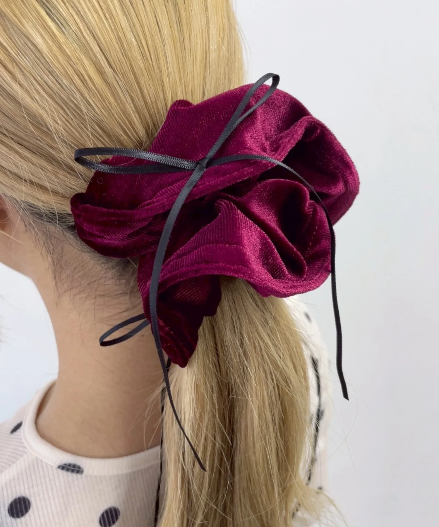 Lリボンベロアシュシュ - Image 4