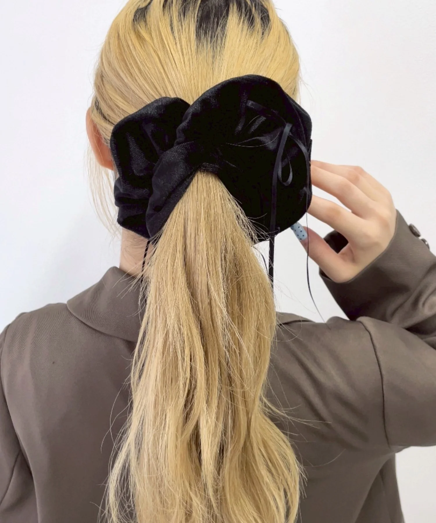 Lリボンベロアシュシュ - Image 5