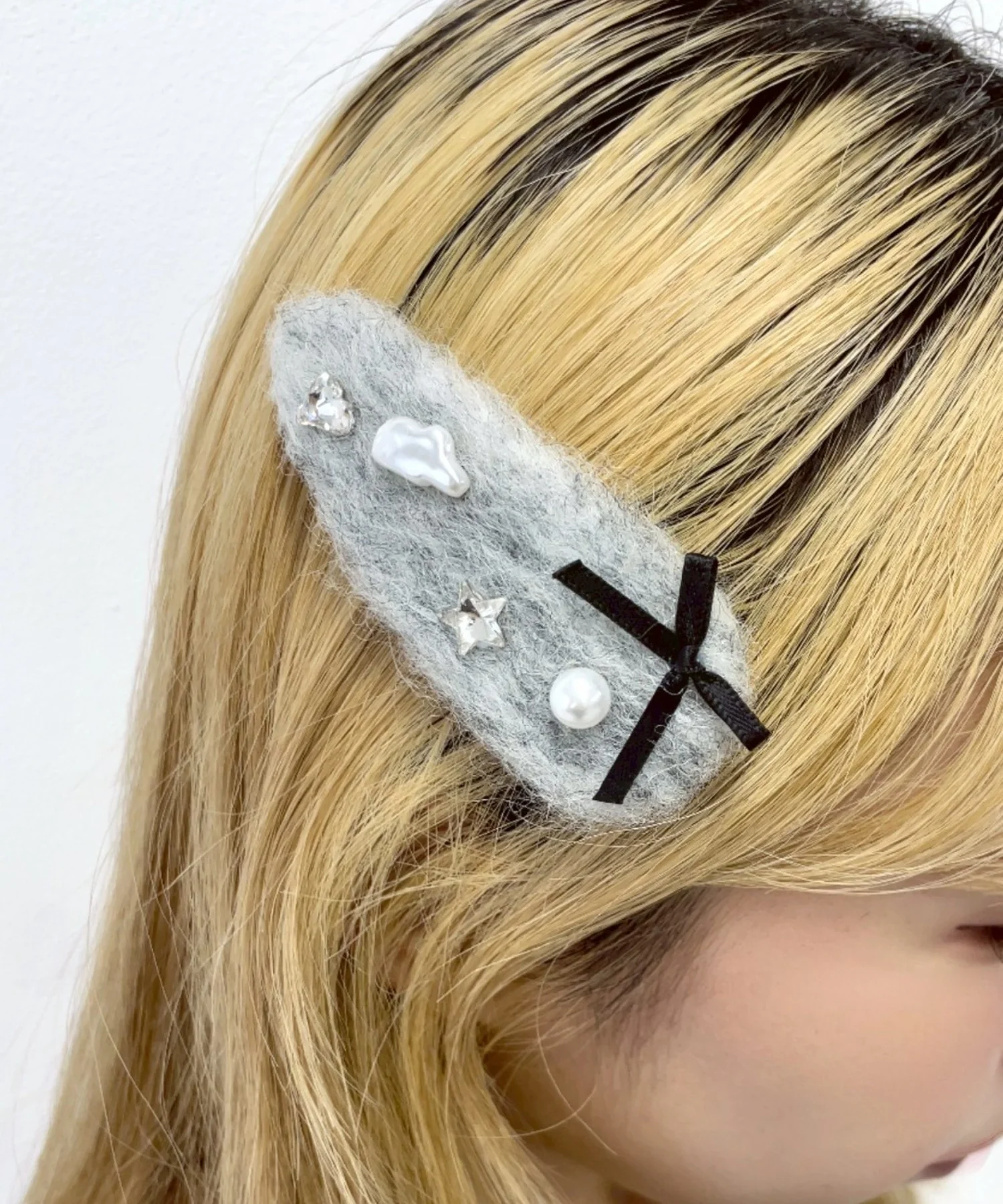 Lパーツファーヘアピン - Image 3