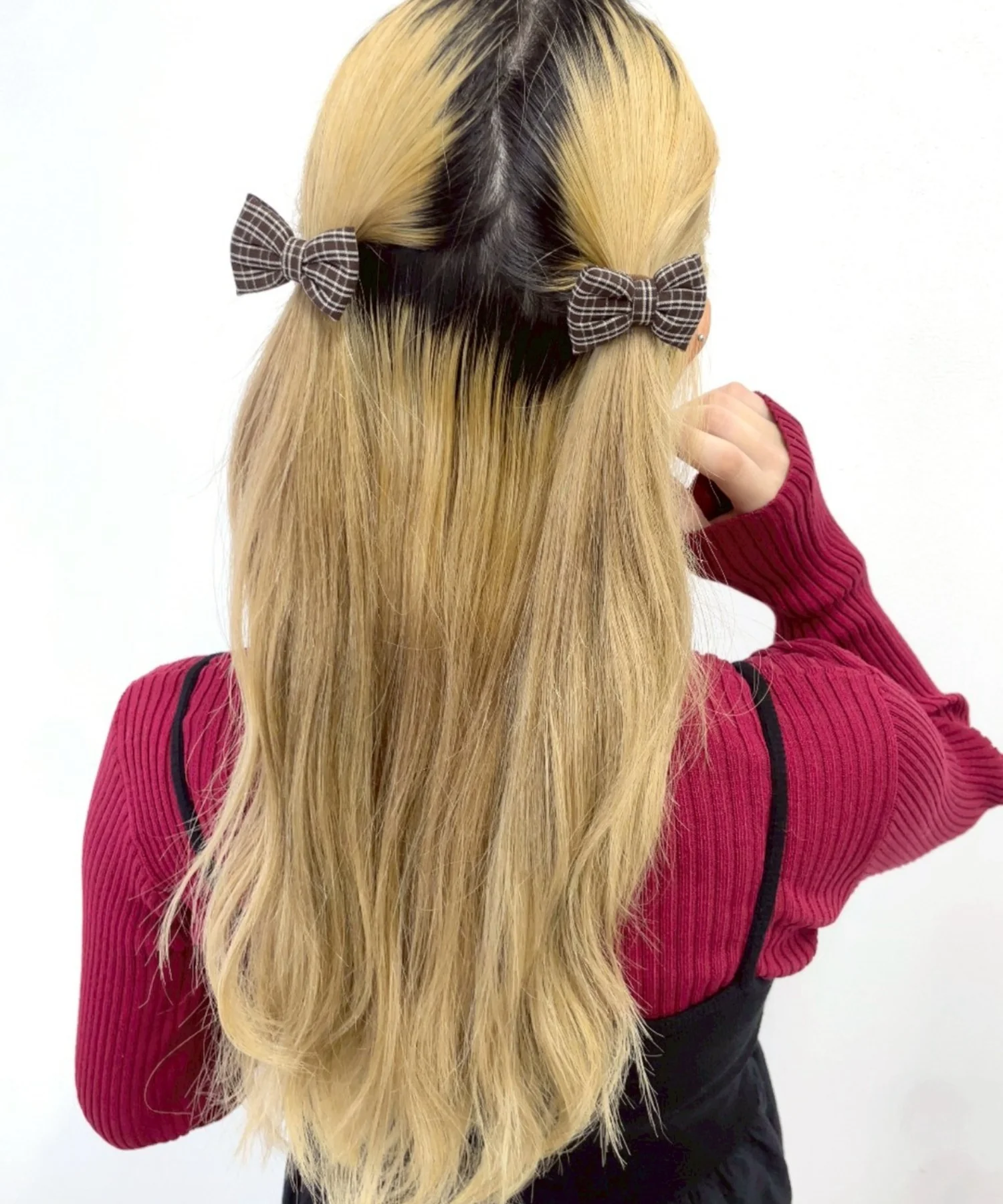 L2Pチェックリボンヘアゴム