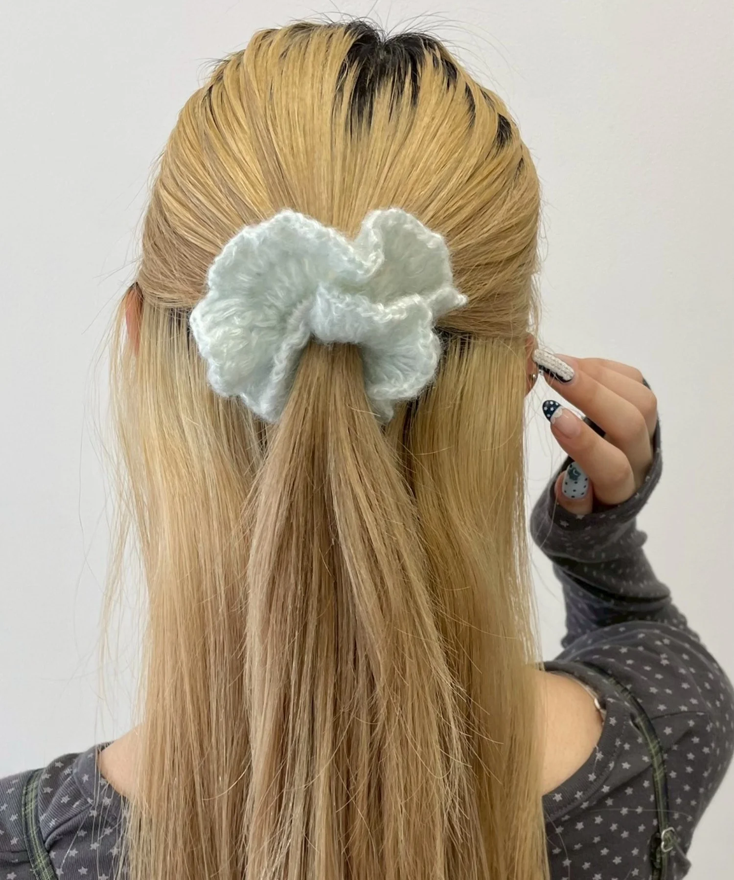 Lヘムフリルニットシュシュ - Image 6