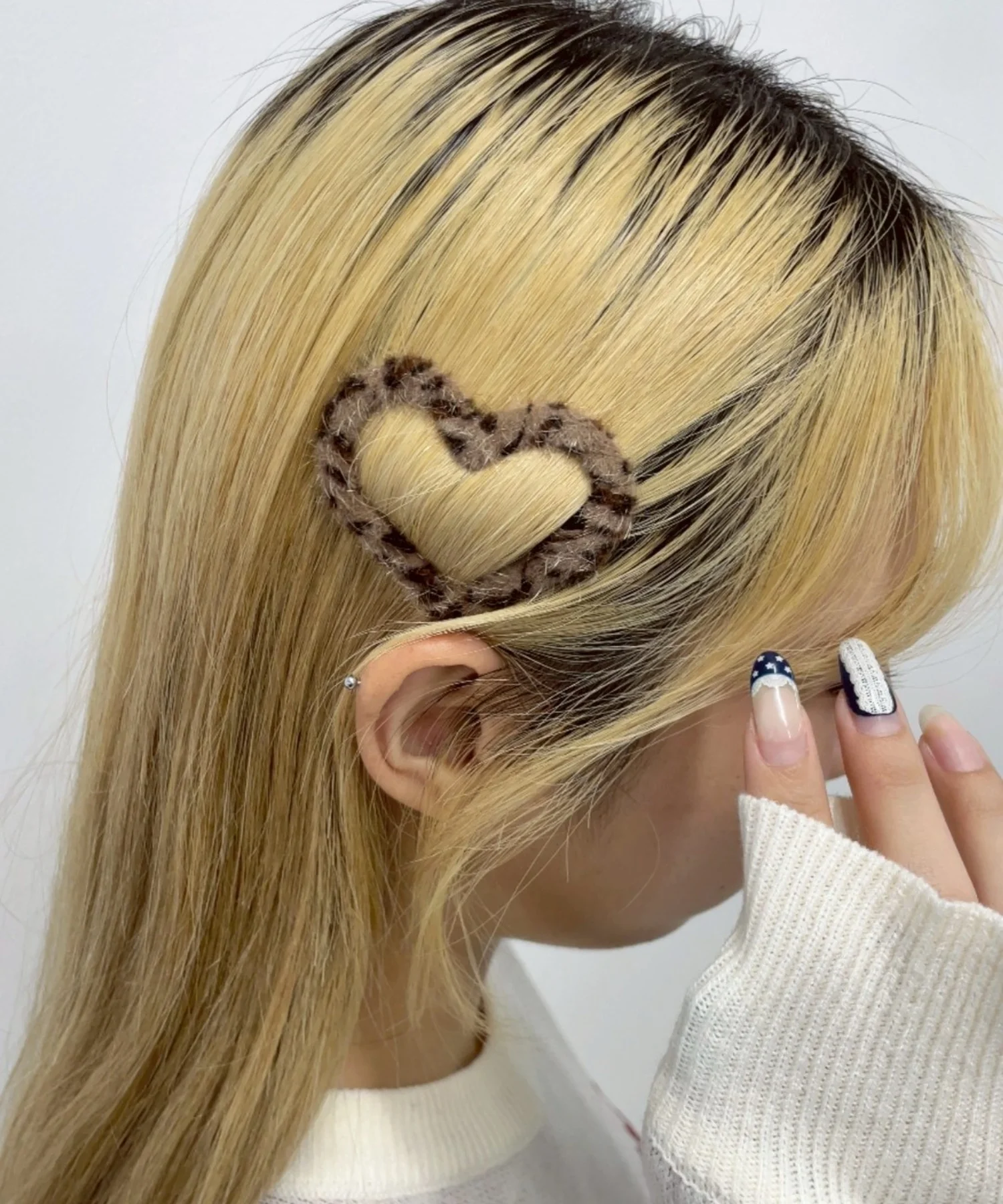 Lレオパードモチーフヘアピン - Image 2