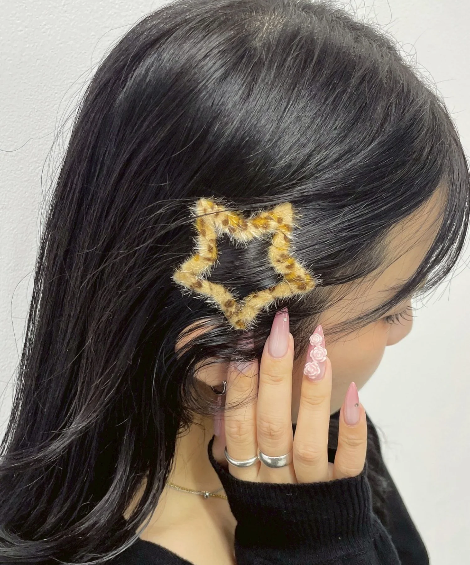 Lレオパードモチーフヘアピン - Image 3