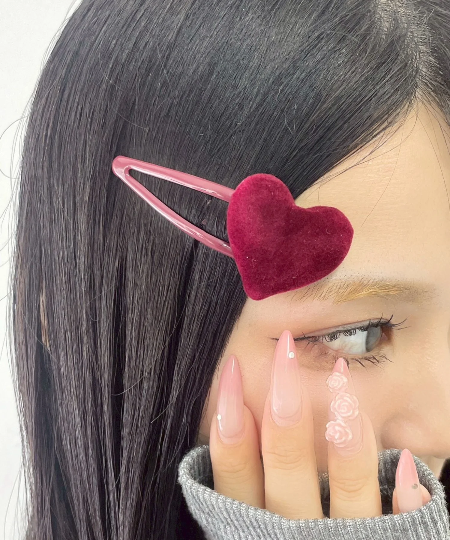 Lベロアハートパッチンピン - Image 4